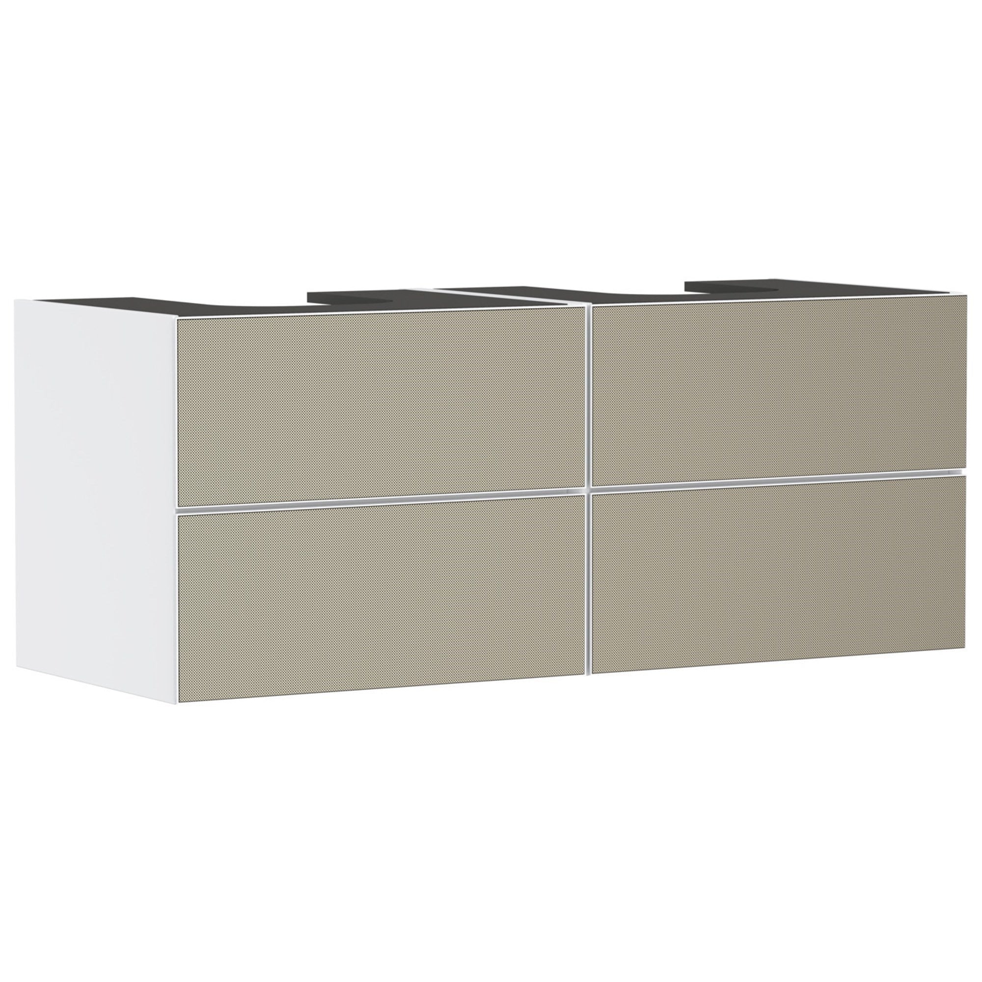 Hansgrohe Xevolos E Lavabo Dolabı 137x55 cm 4 Çekmeceli Konsol İçin Mat Beyaz-Desenli Bronz 54196390