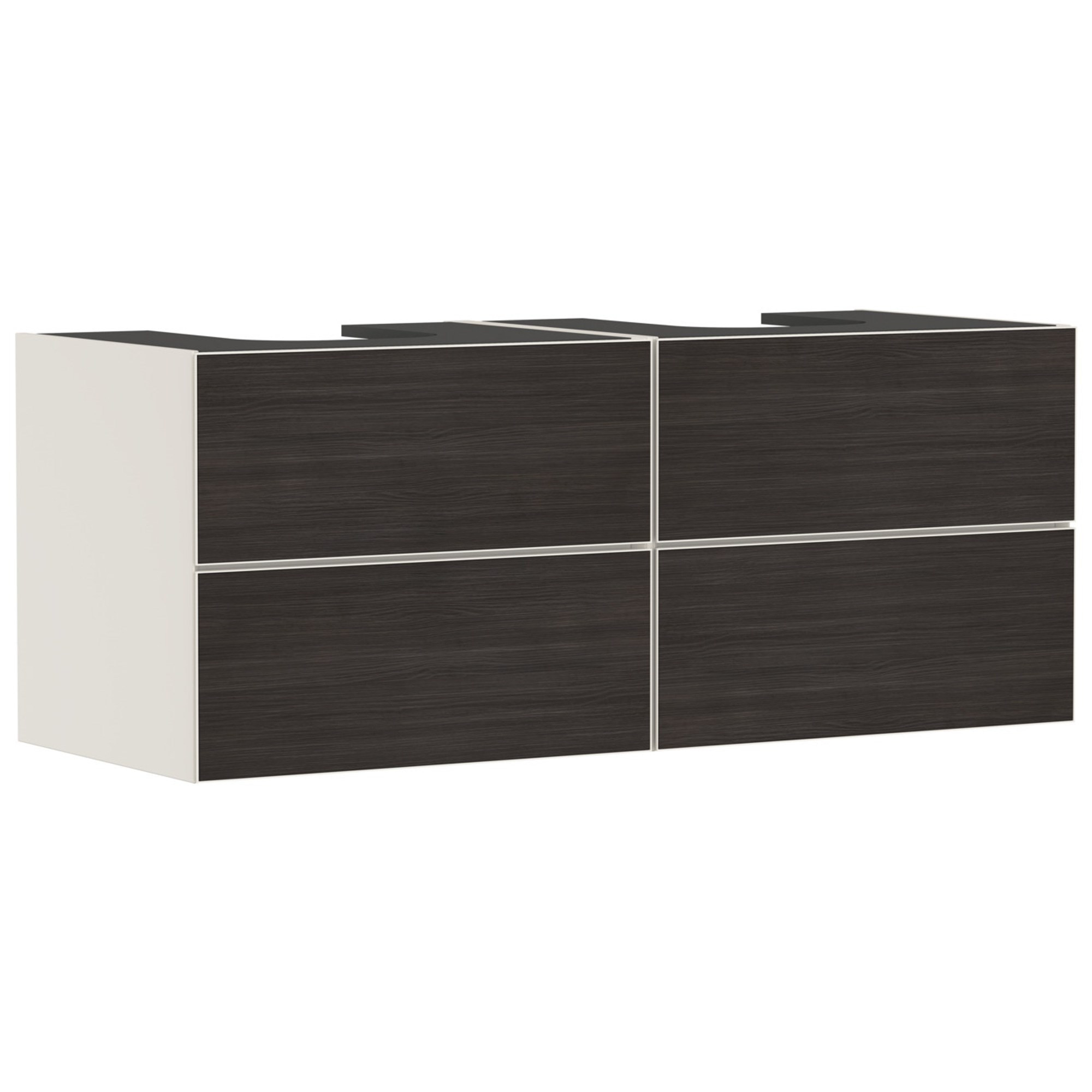Hansgrohe Xevolos E Lavabo Dolabı 137x55 cm 4 Çekmeceli Konsol İçin Mat Kum Beji-Koyu Meşe 54197730