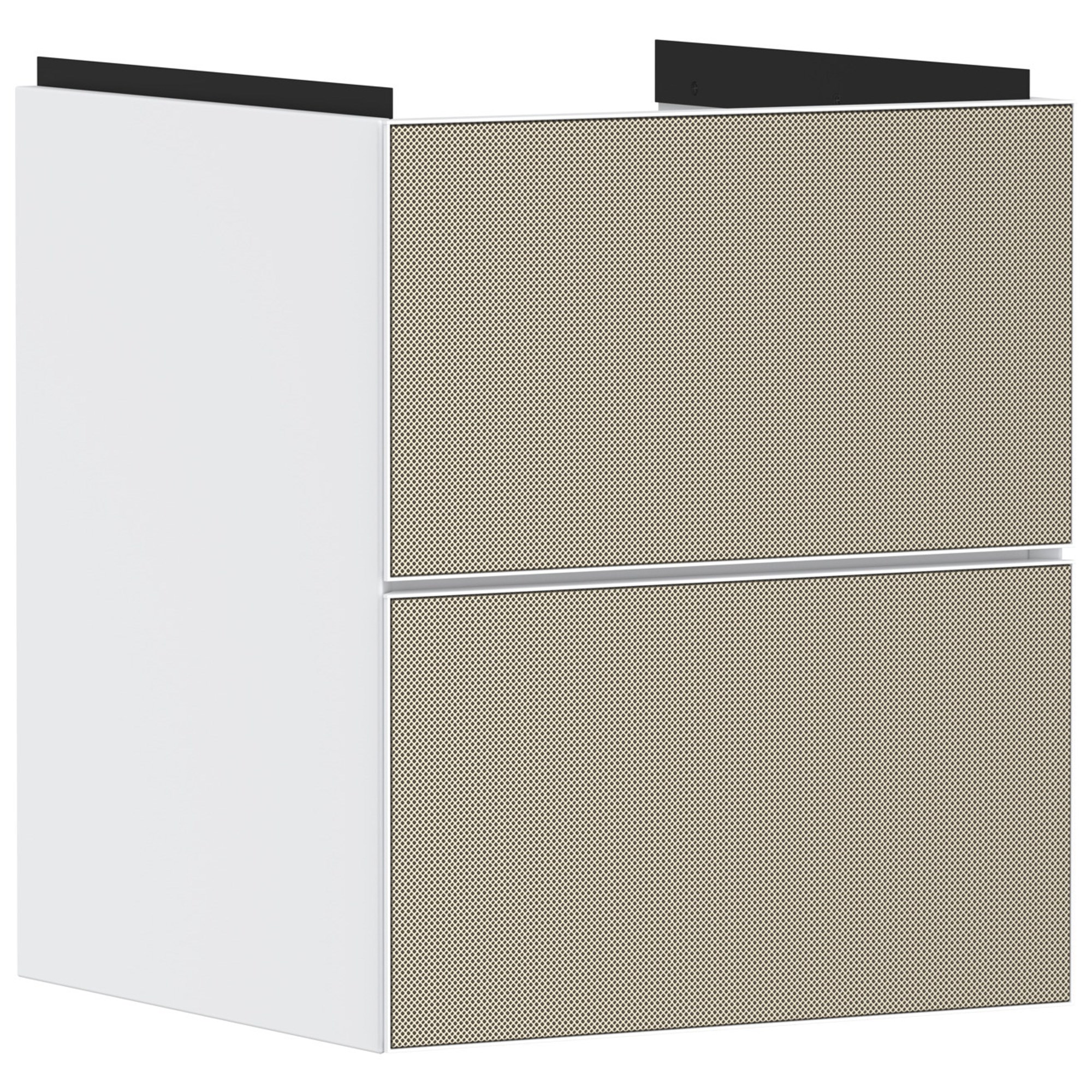 Hansgrohe Xevolos E Lavabo Dolabı 48x47,5 cm 2 Çekmeceli Mat Beyaz-Desenli Bronz 54172390