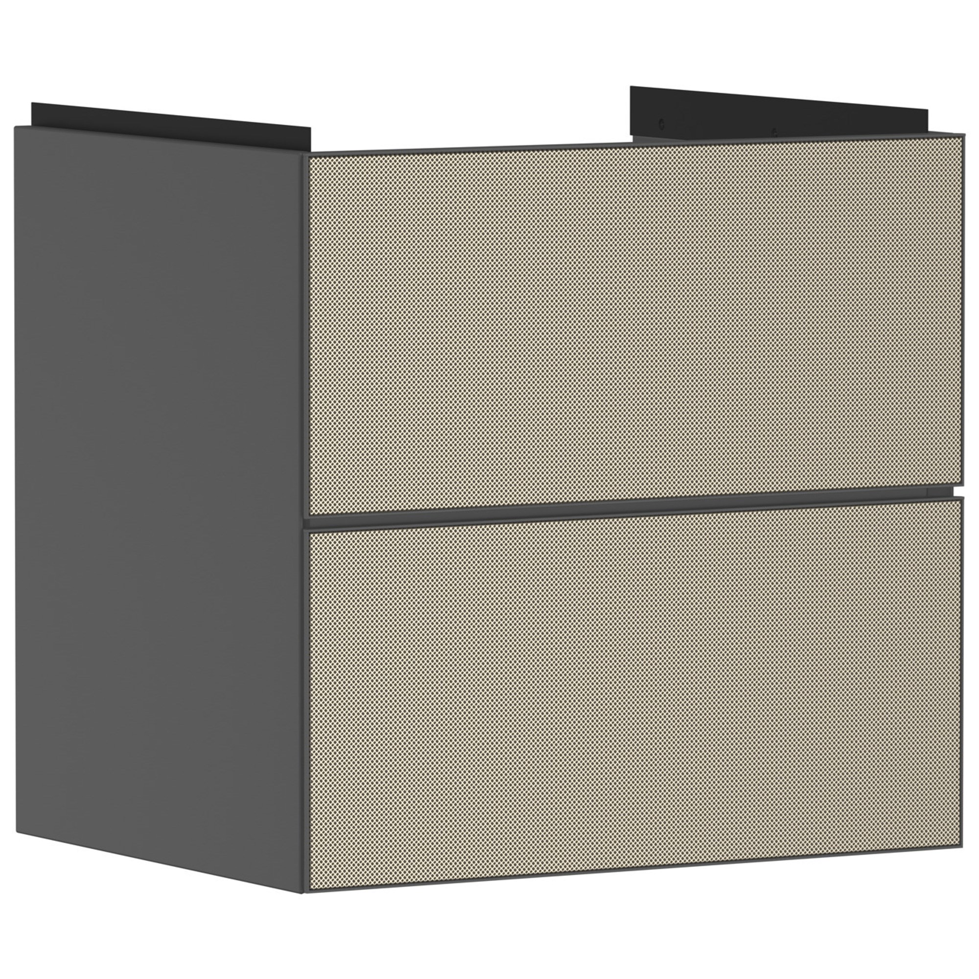 Hansgrohe Xevolos E Lavabo Dolabı 58x47,5 cm 2 Çekmeceli Mat Arduvaz Gri-Desenli Bronz 54177390