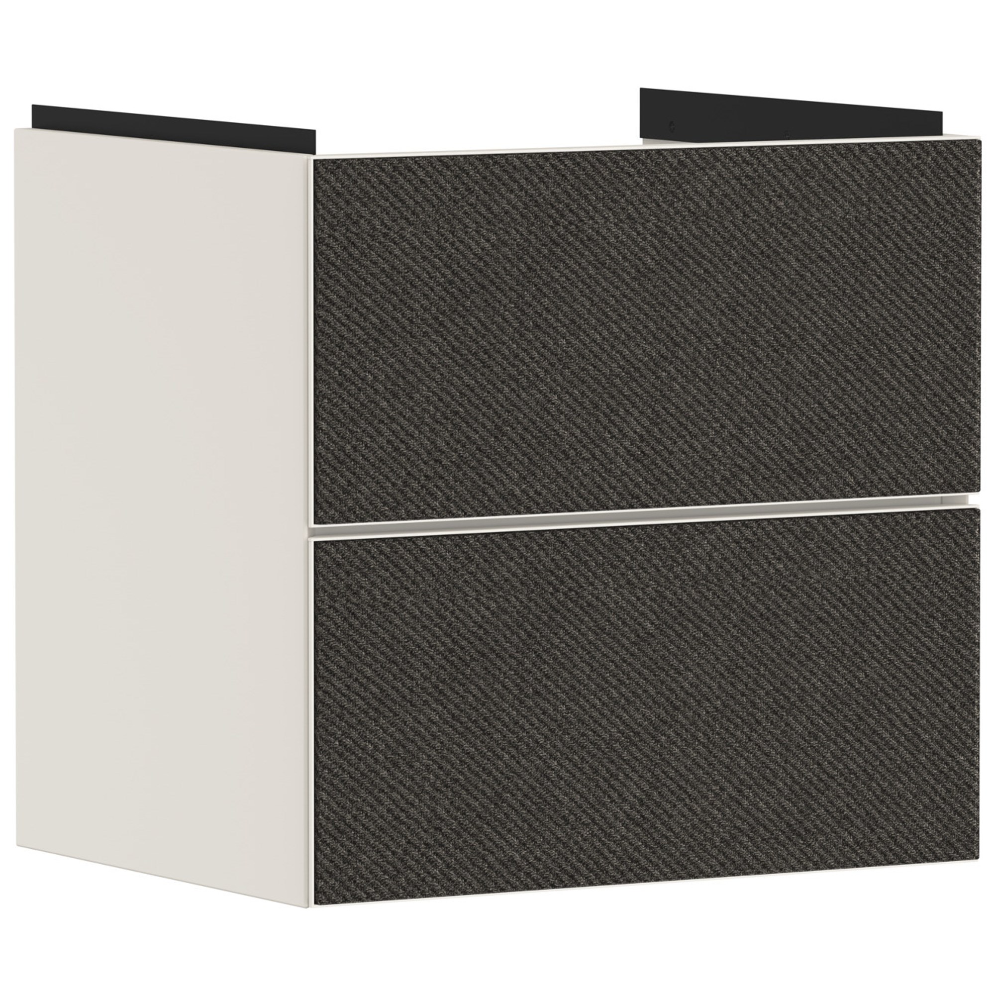 Hansgrohe Xevolos E Lavabo Dolabı 58x47,5 cm 2 Çekmeceli Mat Kum Beji-Koyu Gri Tekstil 54176660