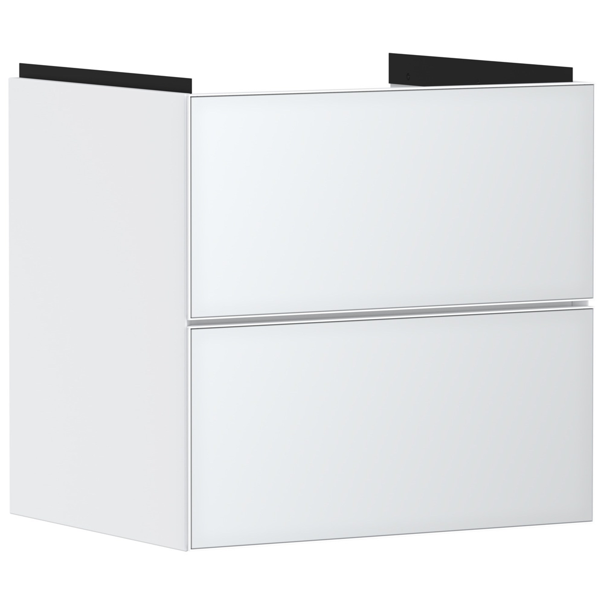 Hansgrohe Xevolos E Lavabo Dolabı 58x47,5 cm 2 Çekmeceli Mat Beyaz-Metalik Beyaz 54175320