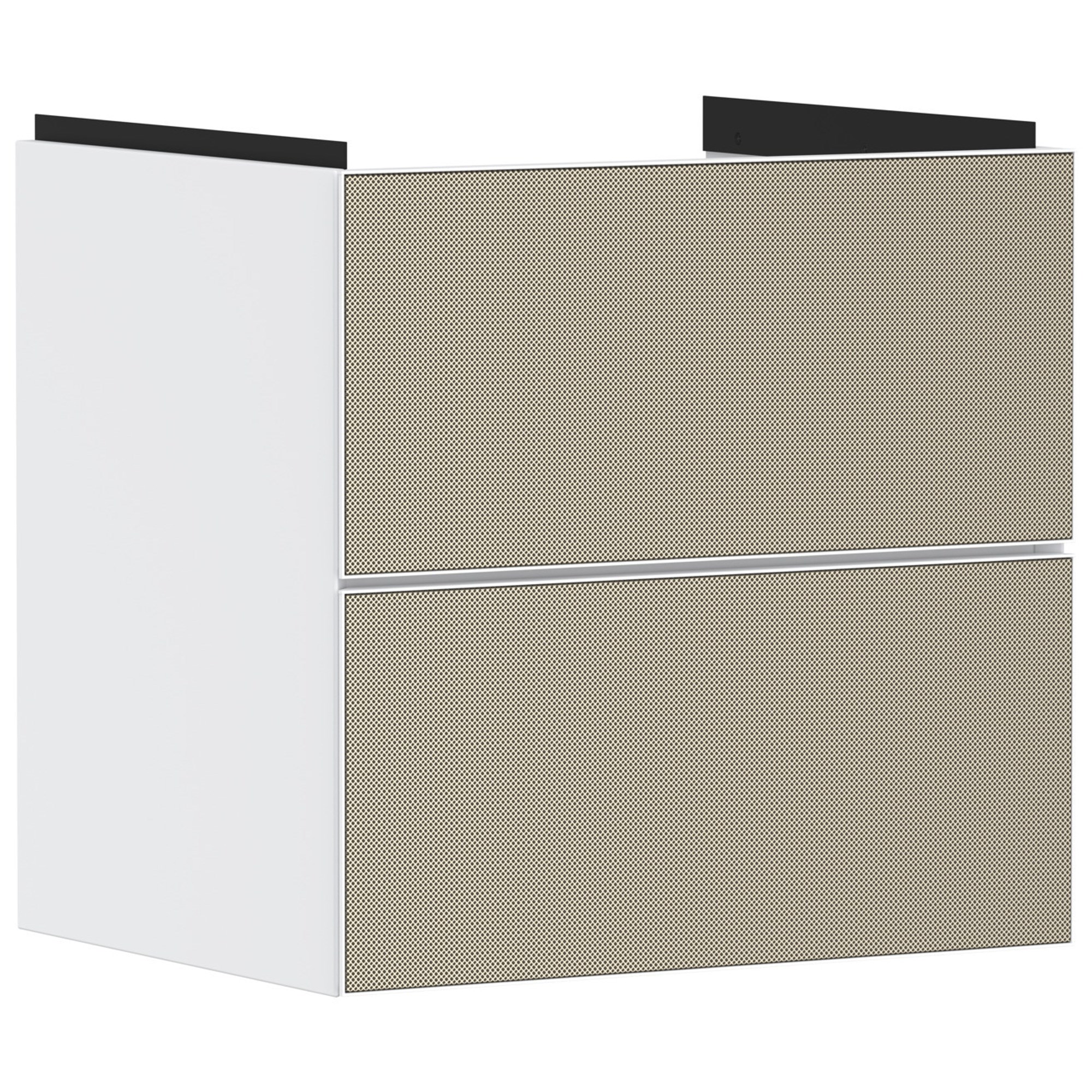 Hansgrohe Xevolos E Lavabo Dolabı 58x47,5 cm 2 Çekmeceli Mat Beyaz-Desenli Bronz 54175390