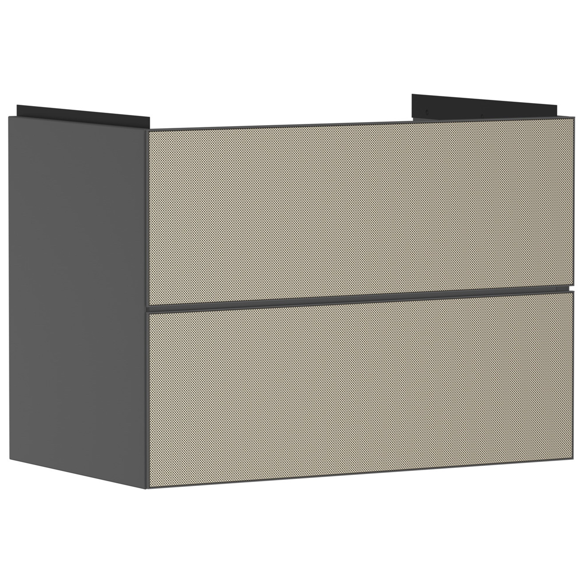Hansgrohe Xevolos E Lavabo Dolabı 78x47,5 cm 2 Çekmeceli Mat Arduvaz Gri-Desenli Bronz 54180390