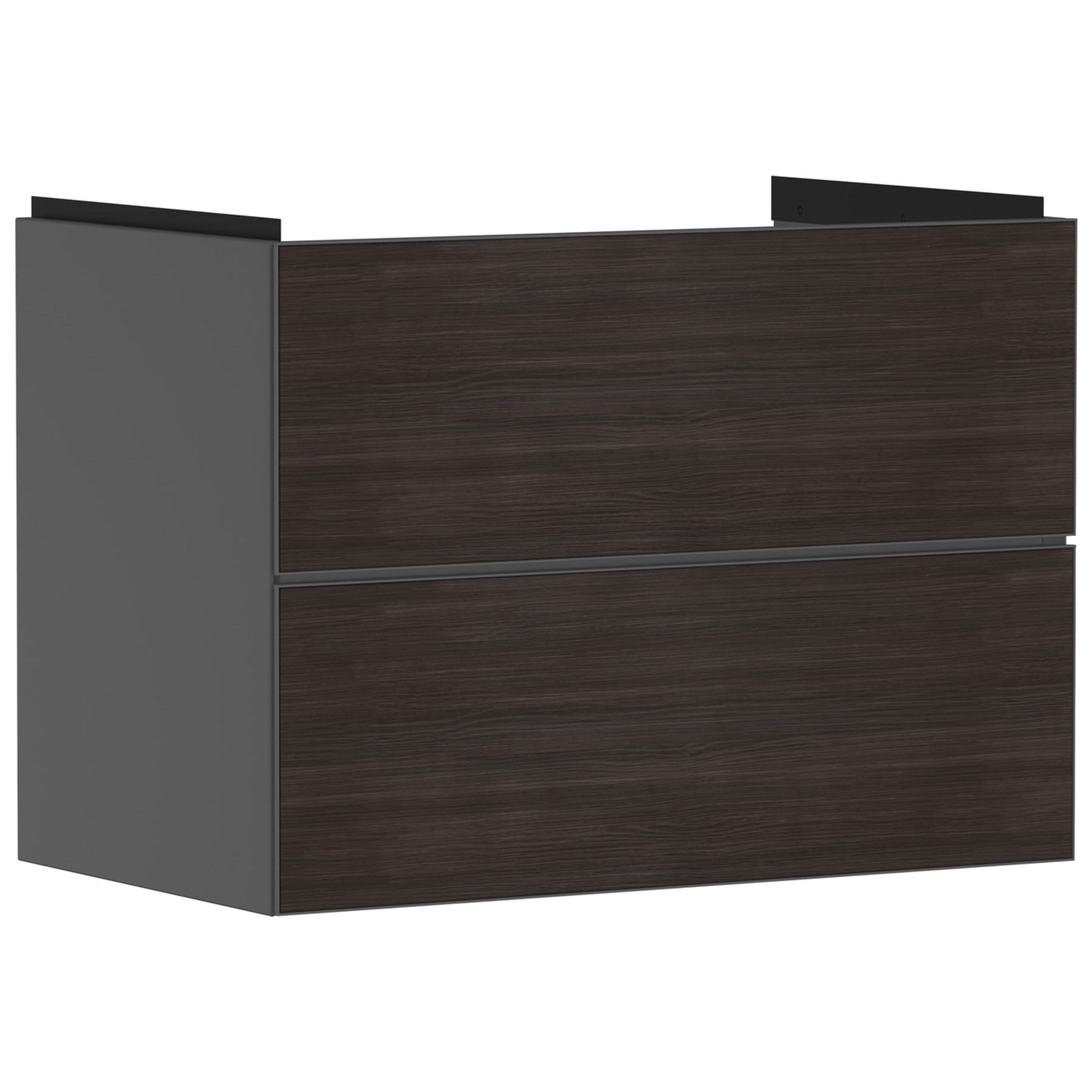 Hansgrohe Xevolos E Lavabo Dolabı 78x47,5 cm 2 Çekmeceli Mat Arduvaz Gri-Koyu Meşe 54180730