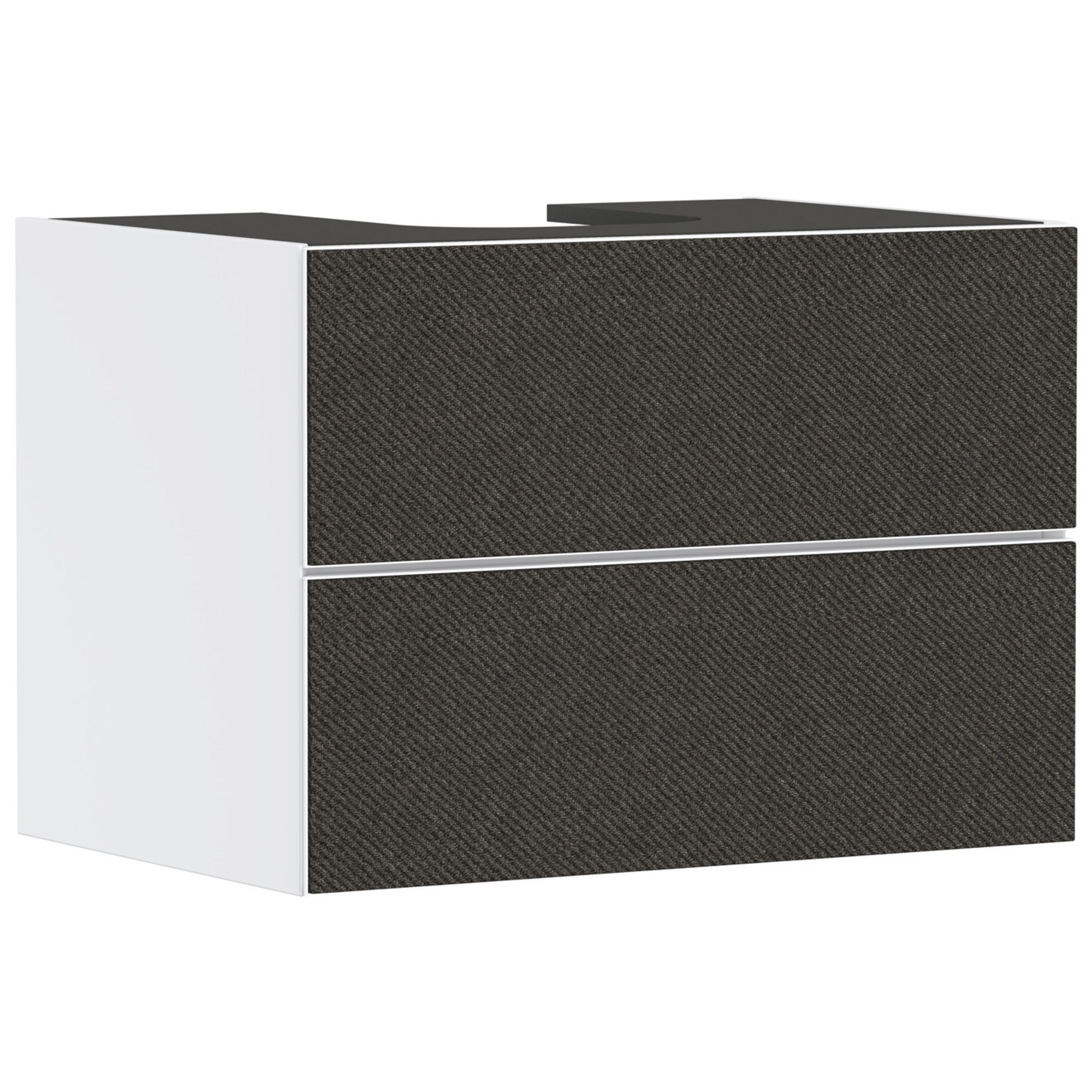 Hansgrohe Xevolos E Lavabo Dolabı 78x55 cm 2 Çekmeceli Konsol İçin Mat Beyaz-Koyu Gri Tekstil 54187660