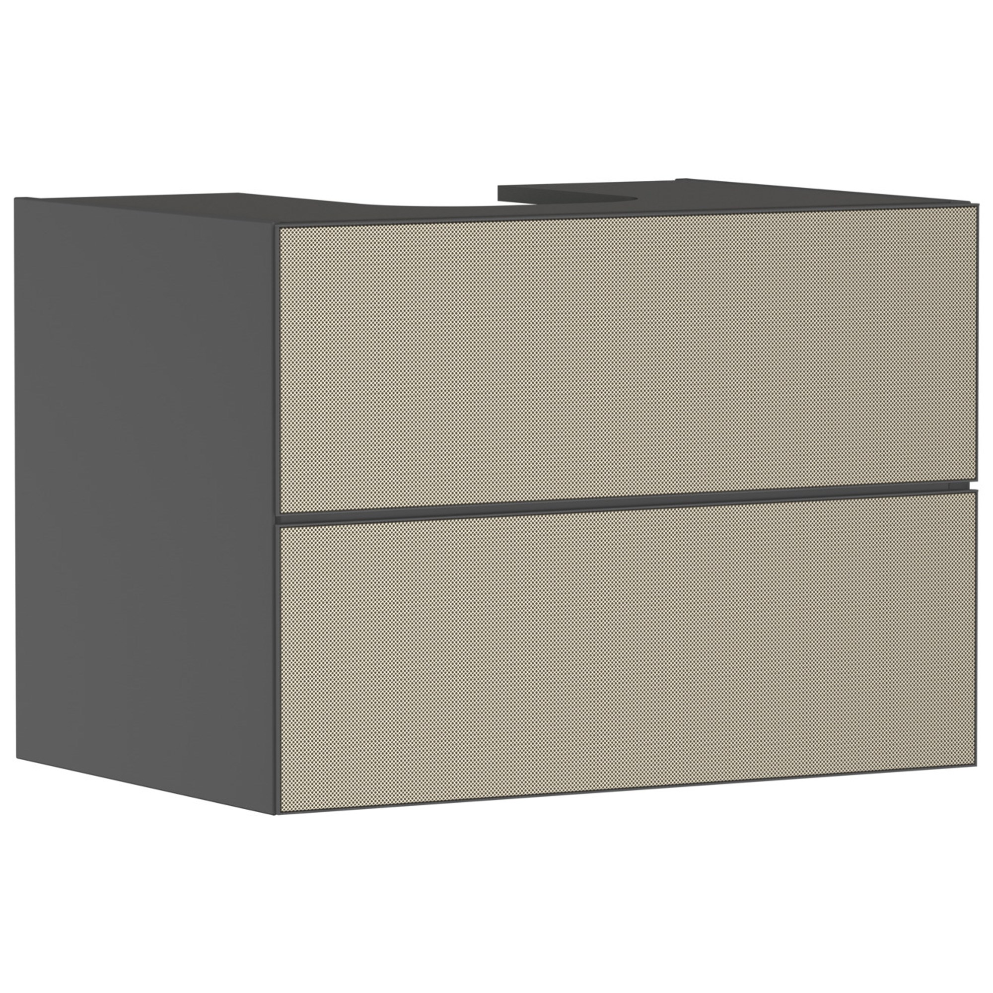 Hansgrohe Xevolos E Lavabo Dolabı 78x55 cm 2 Çekmeceli Konsol İçin Mat Arduvaz Gri-Desenli Bronz 54189390