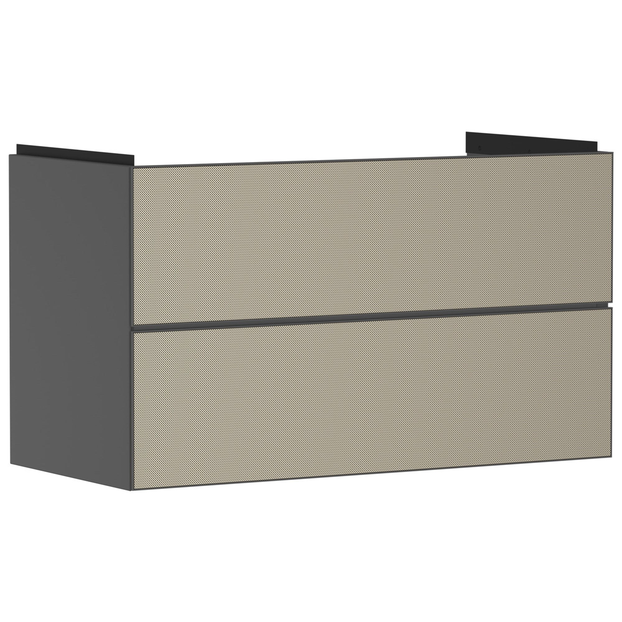 Hansgrohe Xevolos E Lavabo Dolabı 98x47,5 cm 2 Çekmeceli Mat Arduvaz Gri-Desenli Bronz 54183390