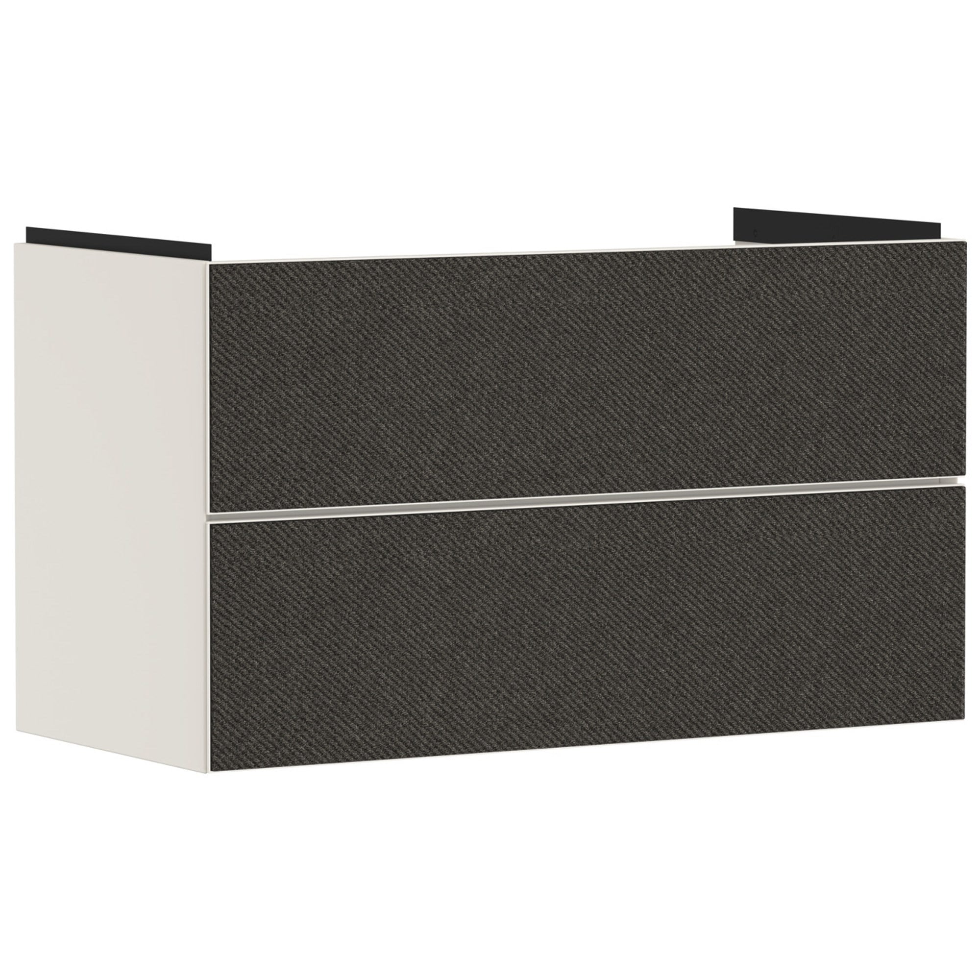 Hansgrohe Xevolos E Lavabo Dolabı 98x47,5 cm 2 Çekmeceli Mat Kum Beji-Koyu Gri Tekstil 54182660