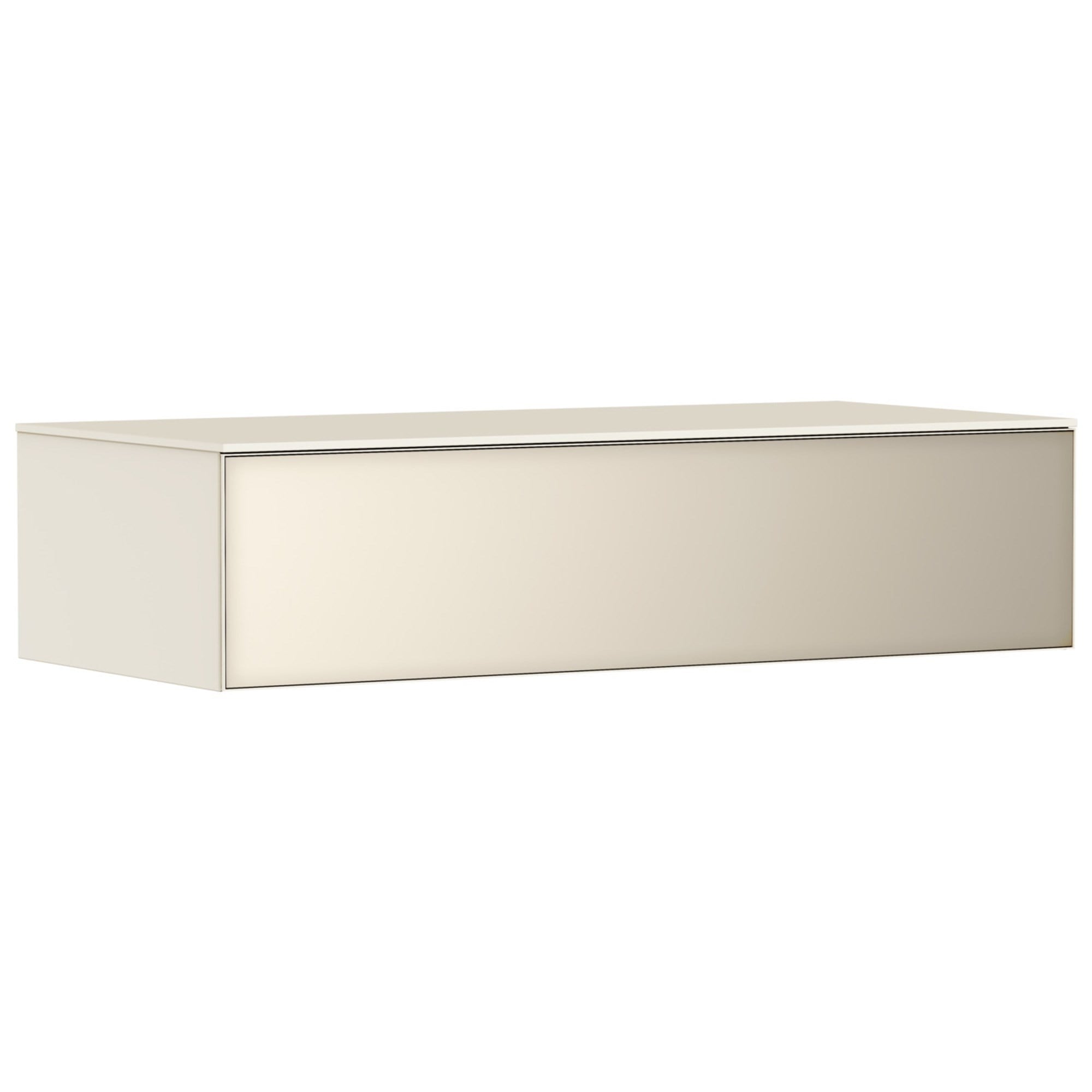 Hansgrohe Xevolos E Üst Tablalı Banyo Dolabı 118x55 cm 1 Çekmeceli Mat Kum Beji-Metalik Kum Beji 54326790