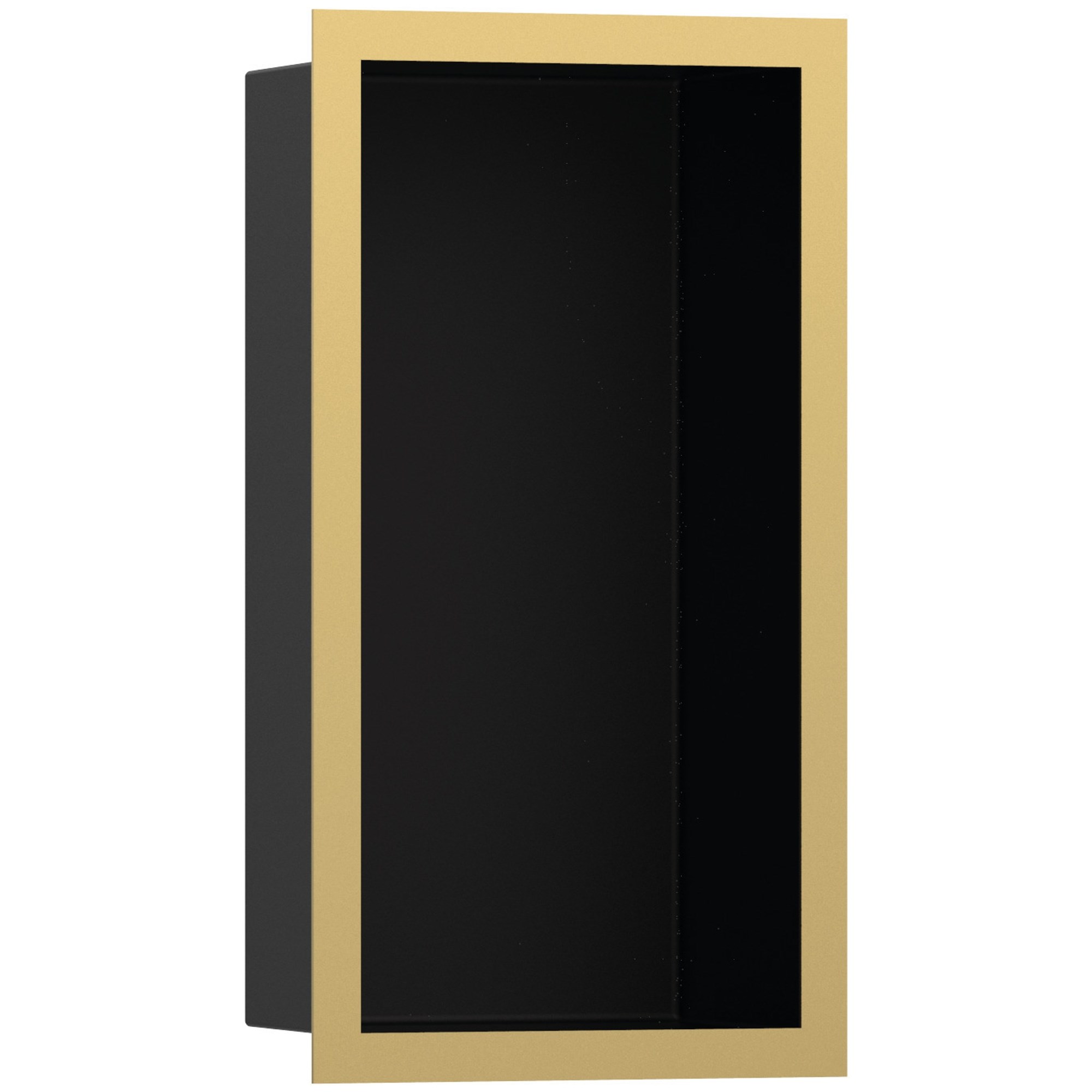 Hansgrohe XtraStoris Individual Tasarım Çerçeveli Duvar Nişi 30x15x10 cm Mat Siyah / Parlak Altın 56095990