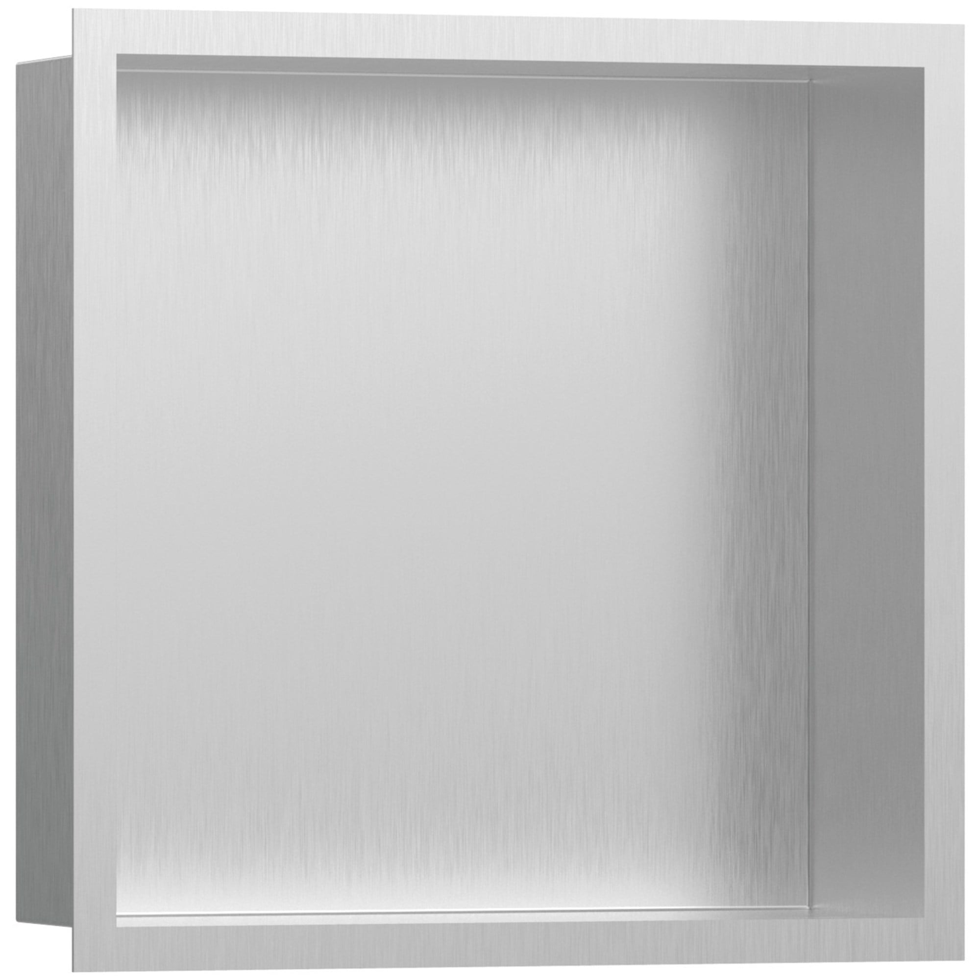Hansgrohe XtraStoris Individual Tasarım Çerçeveli Duvar Nişi 30x30x10 cm Fırçalı Paslanmaz Çelik 56097800