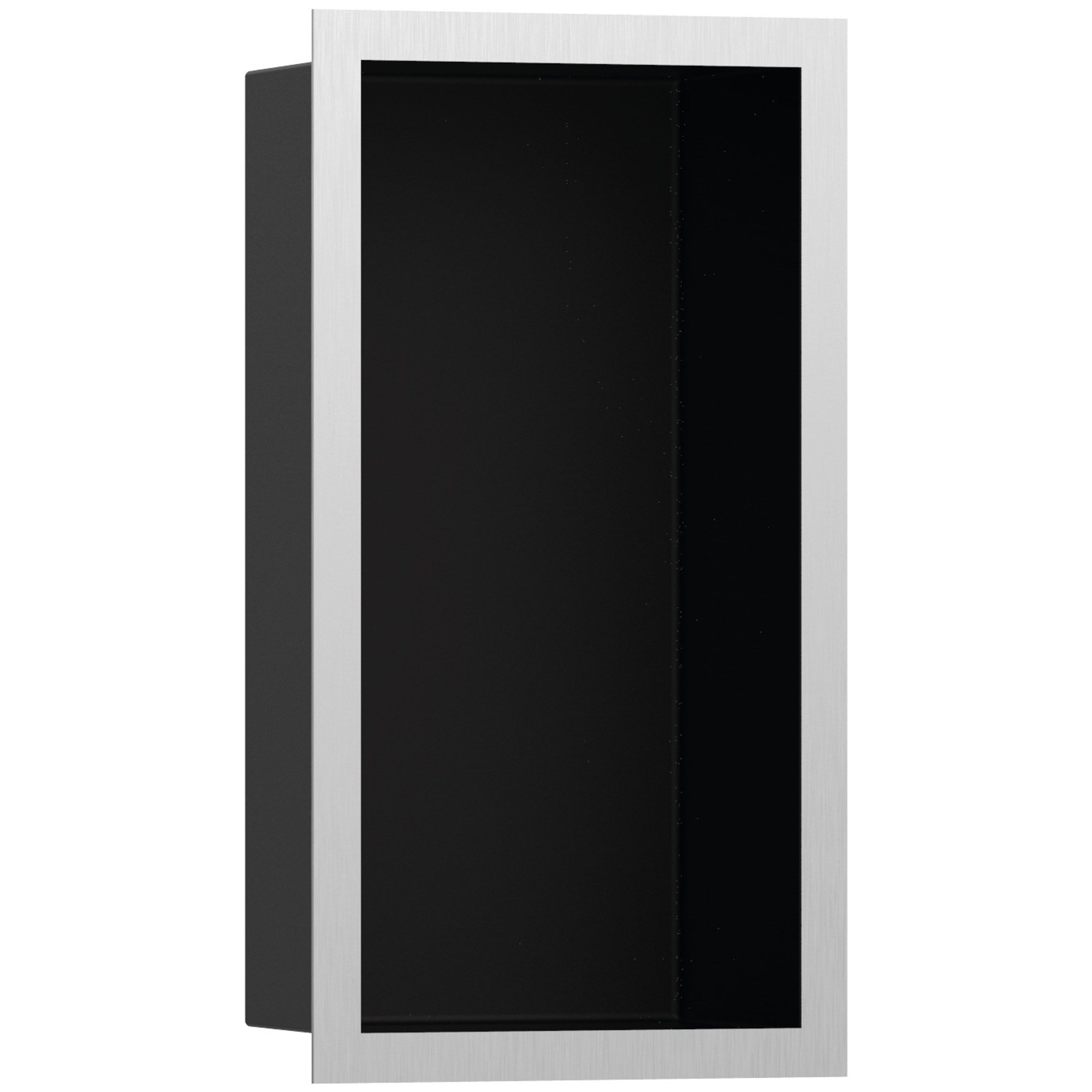 Hansgrohe XtraStoris Individual Tasarım Çerçeveli Duvar Nişi 30x15x10 cm Mat Siyah / Fırçalı Paslanmaz Çelik 56095800