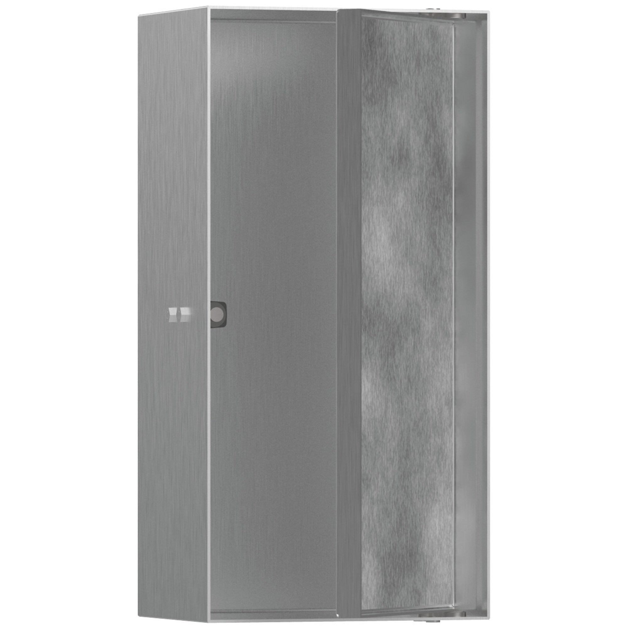 Hansgrohe XtraStoris Rock Seramik Kapaklı Duvar Nişi 30x15x10 cm Fırçalı Paslanmaz Çelik 56082800