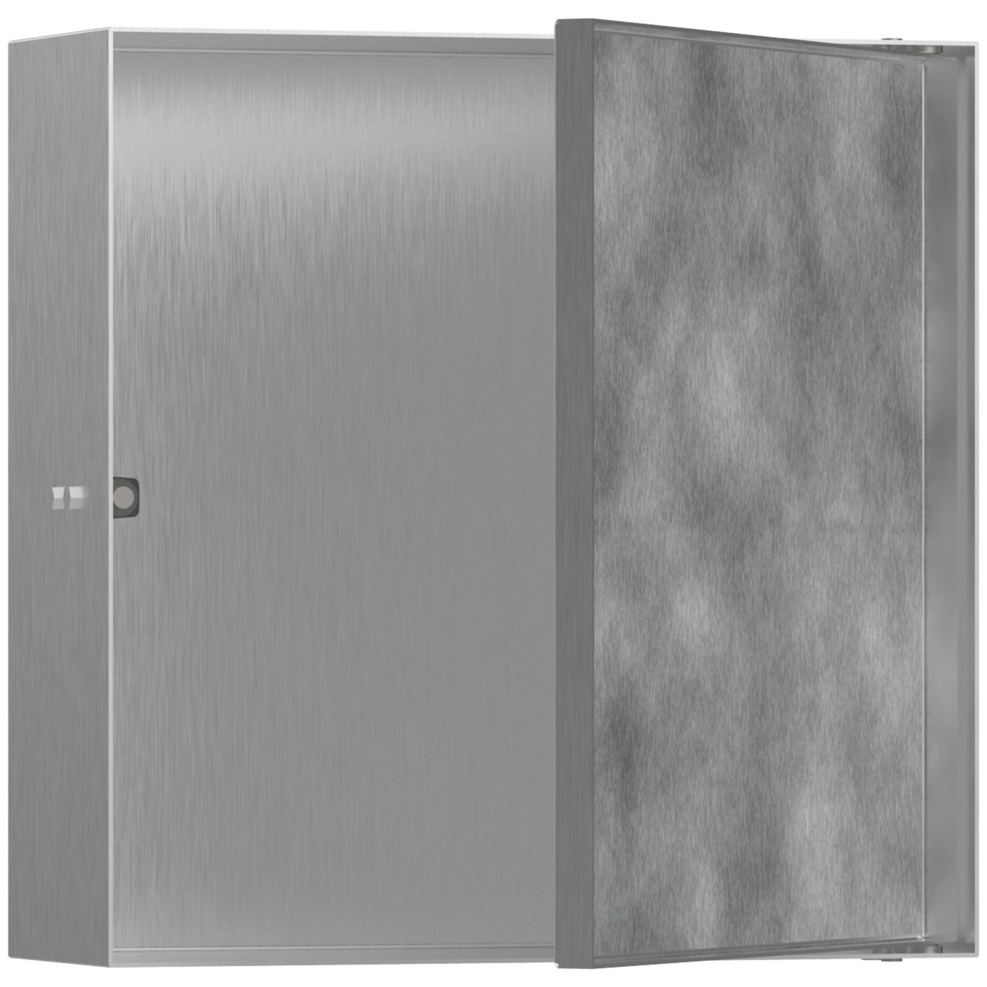 Hansgrohe XtraStoris Rock Seramik Kapaklı Duvar Nişi 30x30x10 cm Fırçalı Paslanmaz Çelik 56085800