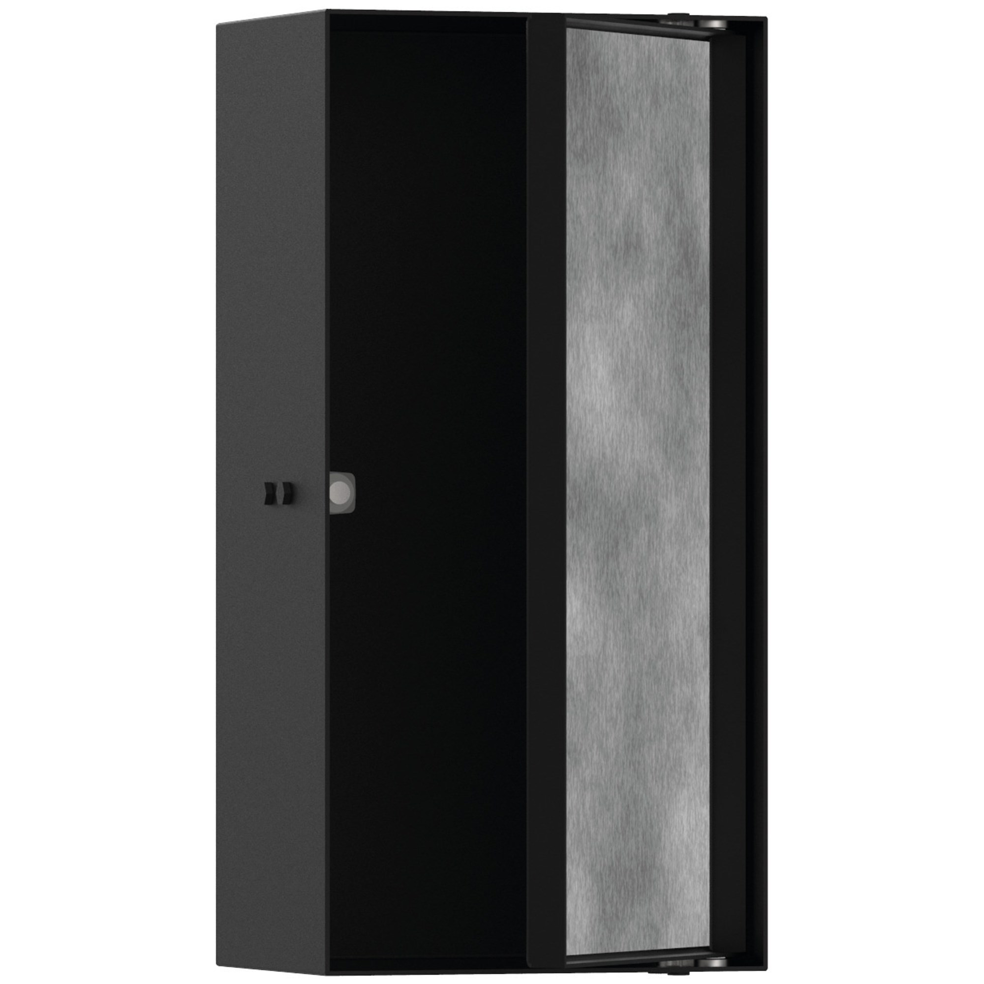 Hansgrohe XtraStoris Rock Seramik Kapaklı Duvar Nişi 30x15x10 cm Mat Siyah 56082670