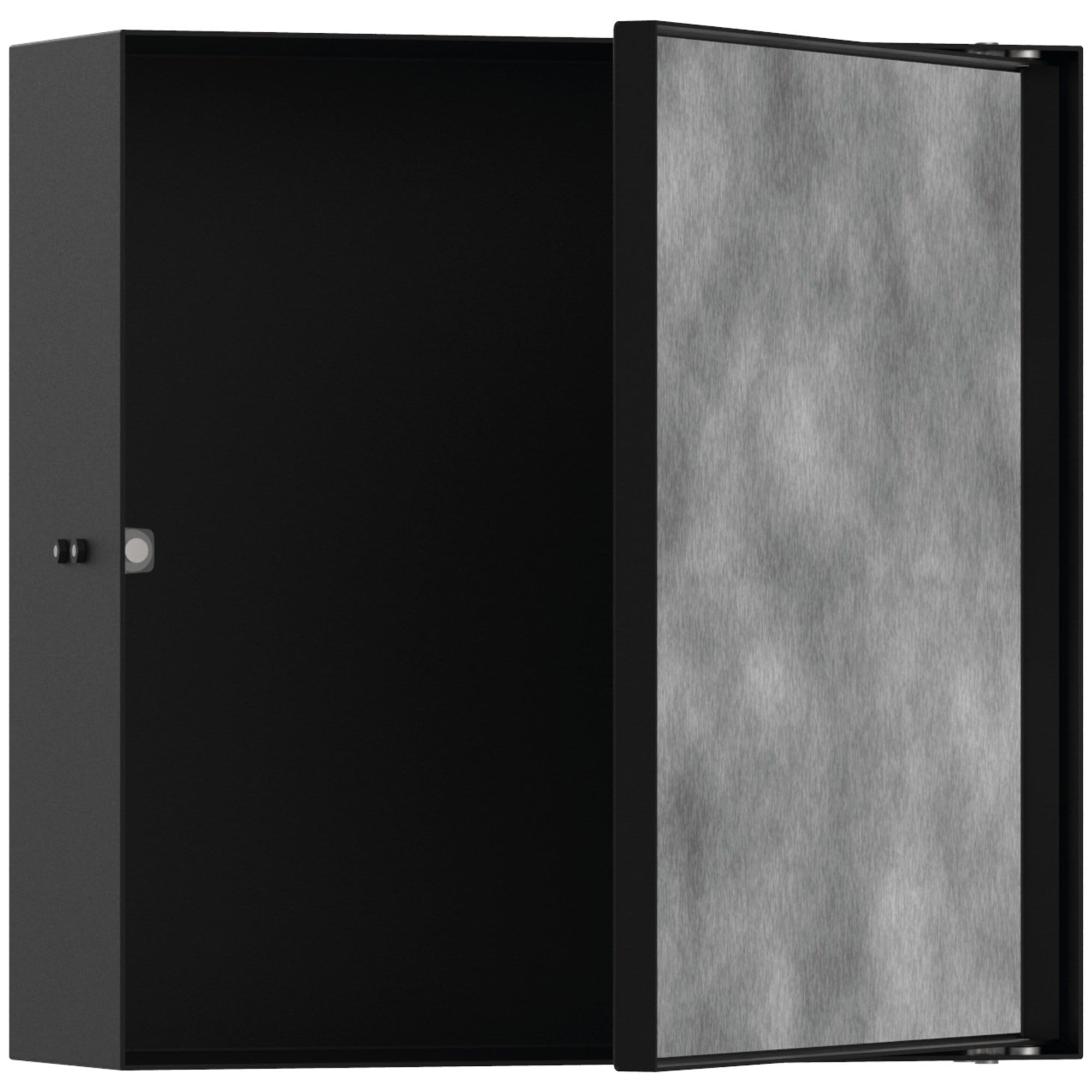 Hansgrohe XtraStoris Rock Seramik Kapaklı Duvar Nişi 30x30x10 cm Mat Siyah 56085670