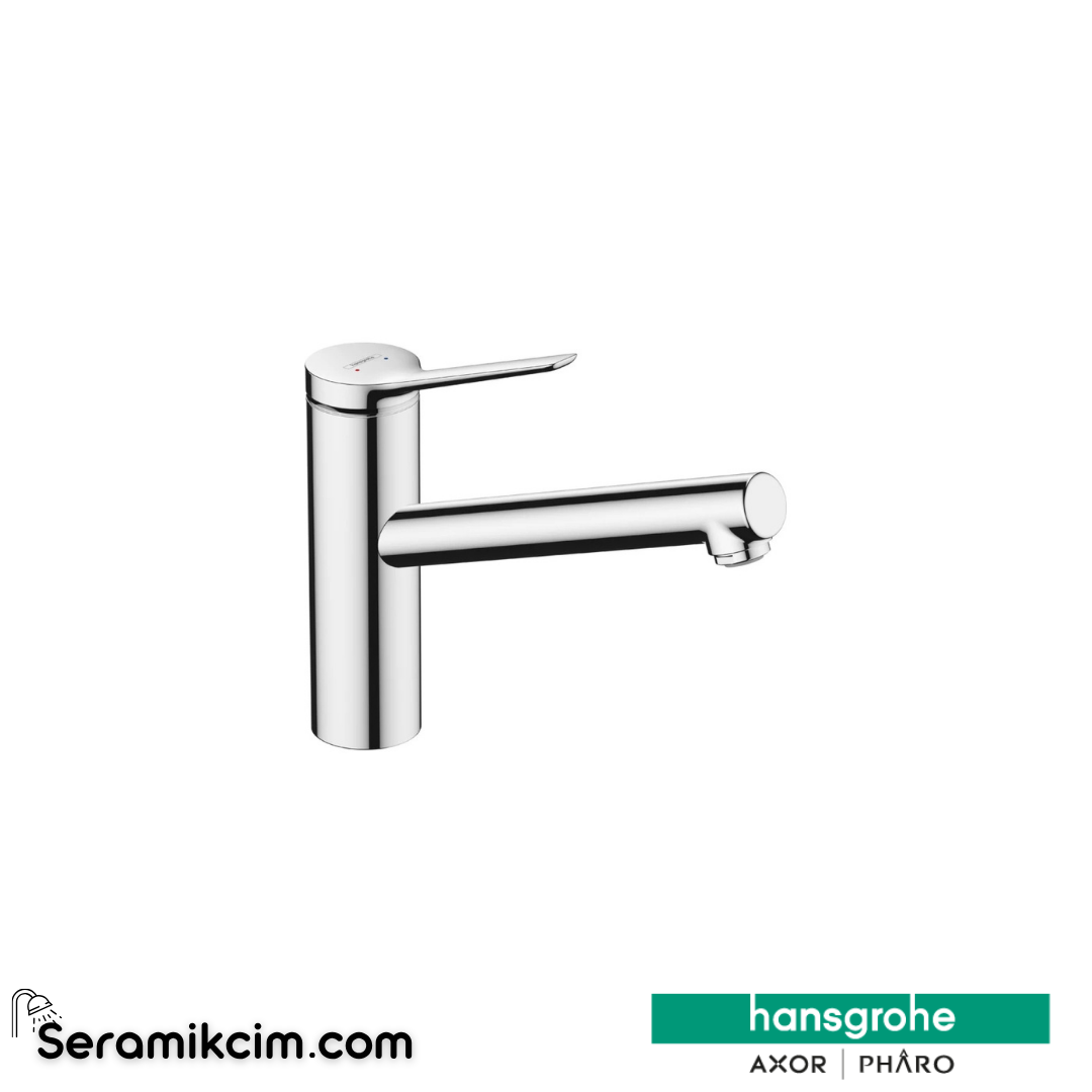 Hansgrohe Zesis M33 Tek Kollu Eviye Bataryası 150, Ecosmart, 1Jet Krom 74811000