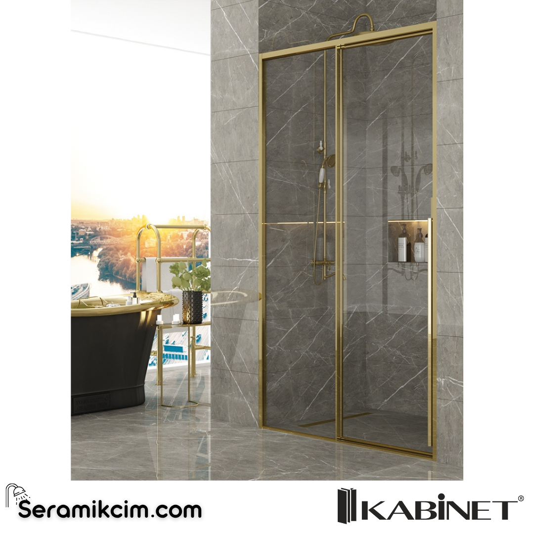 Kabinet Elegance Ön Cephe 1 Sabit 1 Kayar Duşakabin ALG.D121A