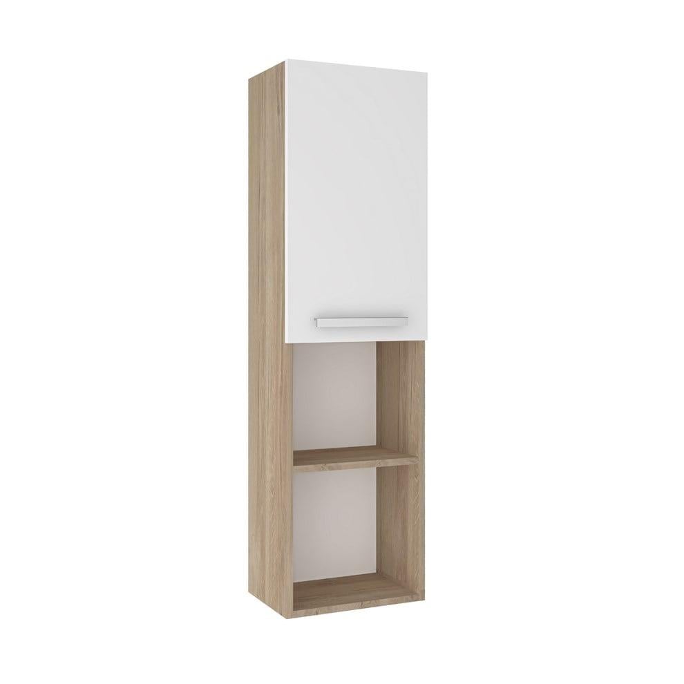 Kale Banyo Mare 40 Cm Boy Dolabı Beyaz/Meşe (Sağ) - 310300103330