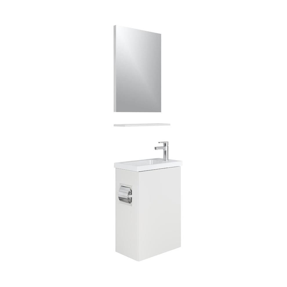 Kale Banyo Minimalist 50Cm Set Beyaz (Lavabo+Lavabo Dolabı+Ayna+Etajer+Havluluk+Tuvalet Kağıtlığı) - 610100201206