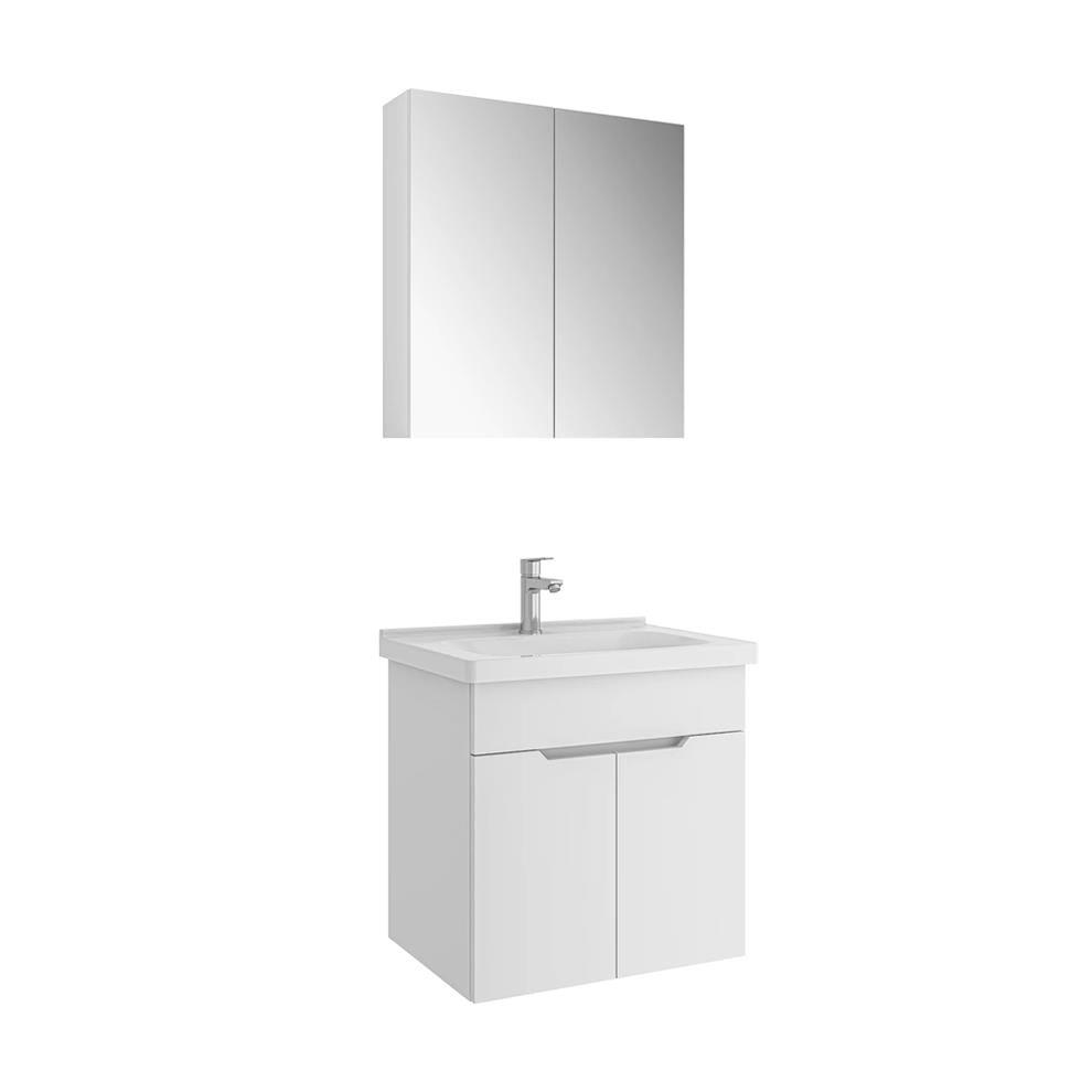 Kale Banyo Stora 80 Cm Set Parlak Beyaz (Lavabo+Lavabo Dolabı+Aydınlatmasız Ayna Dolabı) - 610100200914
