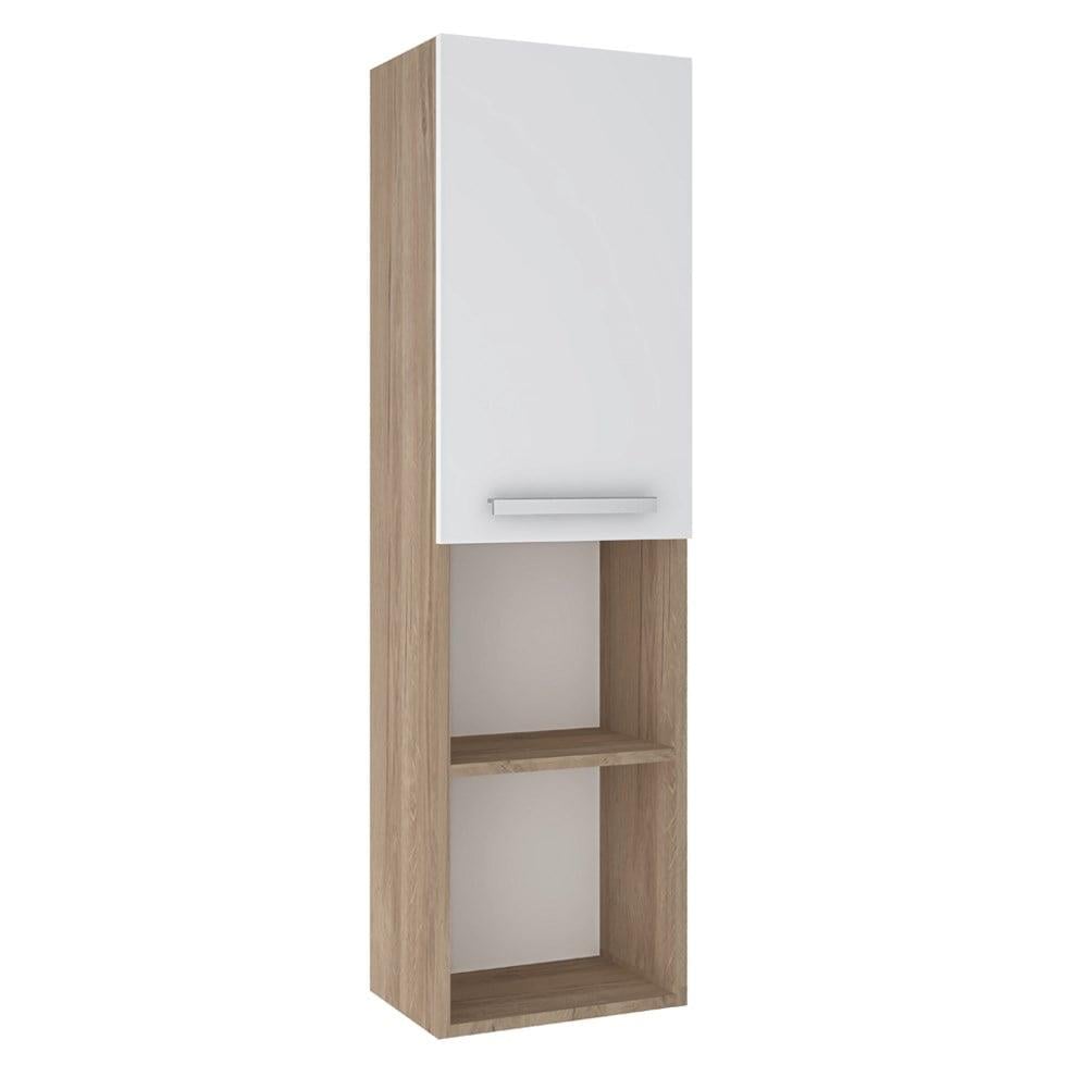 Kale Banyo Trevı 40 Cm Boy Dolabı Beyaz/Meşe (Sol) - 310300103334