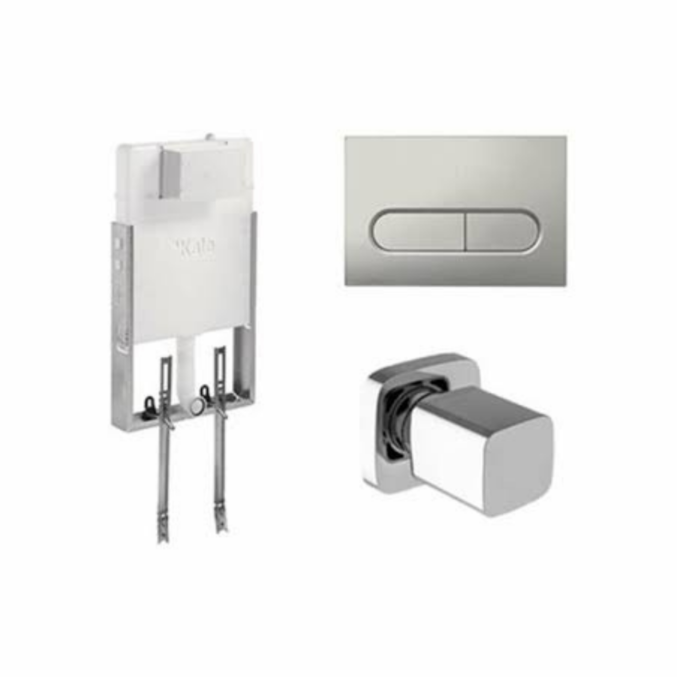 Kale Banyo Versus Gömme Rezervuar Seti Mat Krom Capsule Panel + V200 Stop Valf