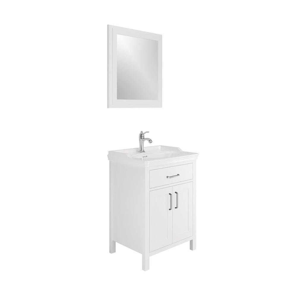 Kale Banyo Vıntage 65Cm Set Beyaz (Lavabo+Lavabo Dolabı+Ayna) (Krom Kulp) - 610100201038