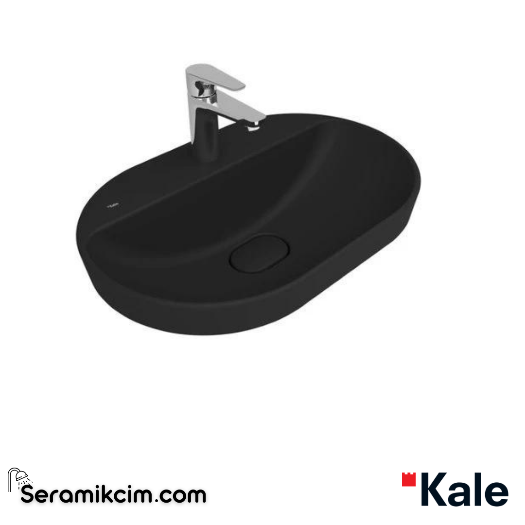 Kale Banyo Zero 2.0 60X40 Yarı Gömme Oval Lavabo Mat Siyah - 310200200536