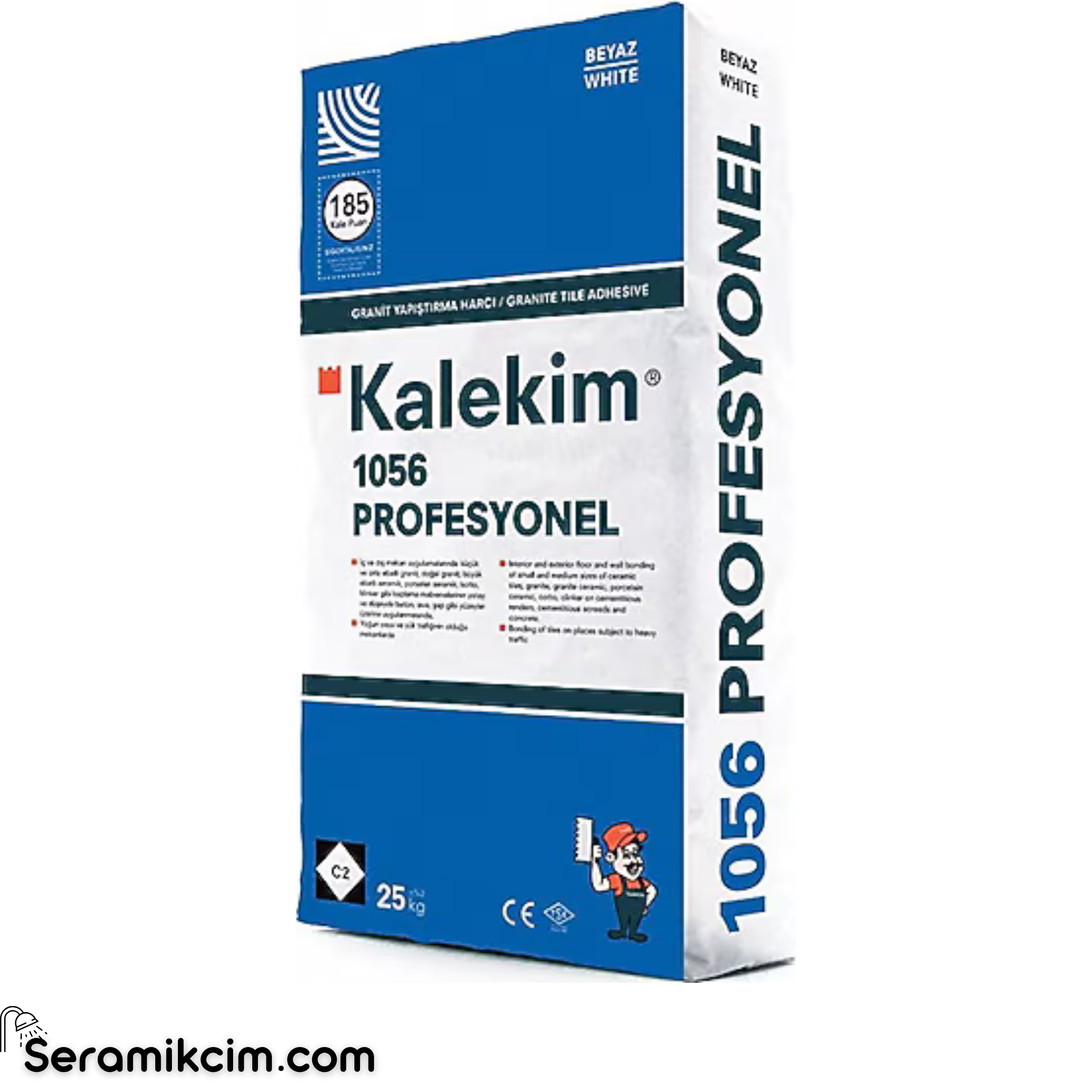 Kalekim 1056 Profesyonel Seramik-Granit Yapıştırma Harcı Gri 25 kg C2T