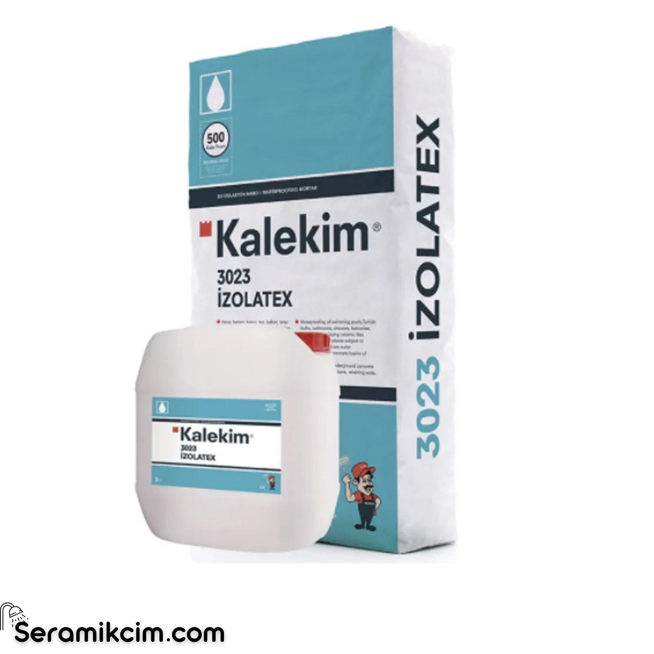 Kalekim 3023 İzolatex - Çift Bileşenli Su Yalıtım Harcı (Gri) 20 kg + 5 lt