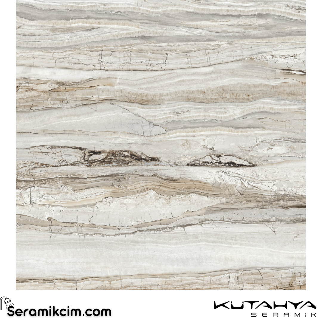 Kütahya Seramik 120x120 Miami Bone Rektifiye Parlak Nano