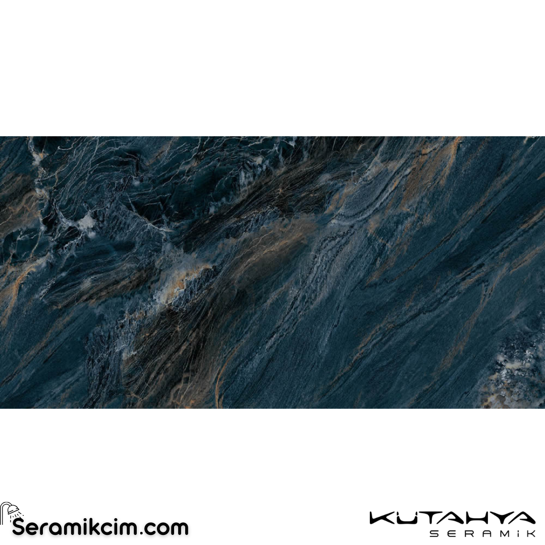 Kütahya Seramik 120x240 Delmar Kristal Tornado Dekor Rektifiye Parlak Nano