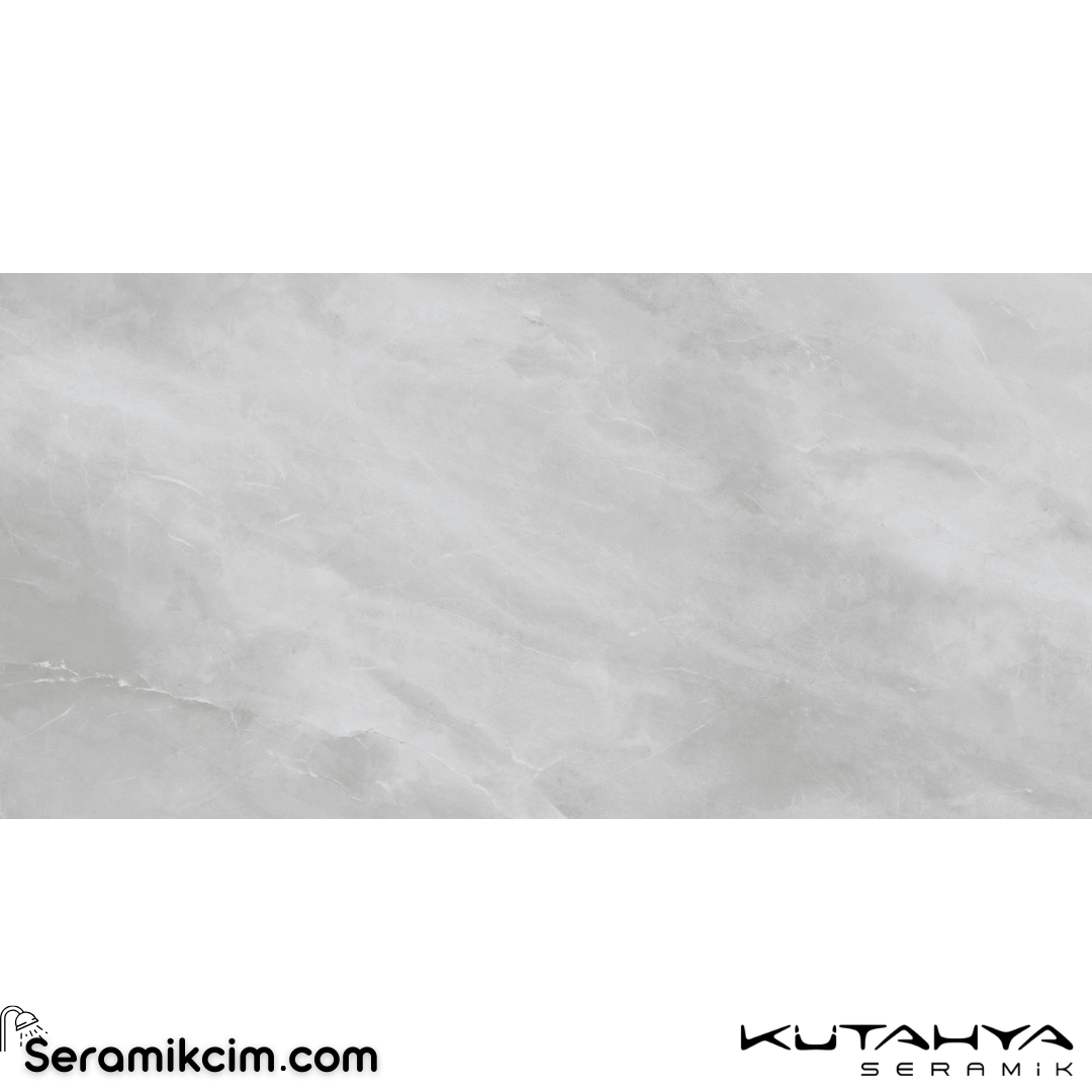 Kütahya Seramik 120x240 Messina Açık Gri Rektifiye Parlak Nan