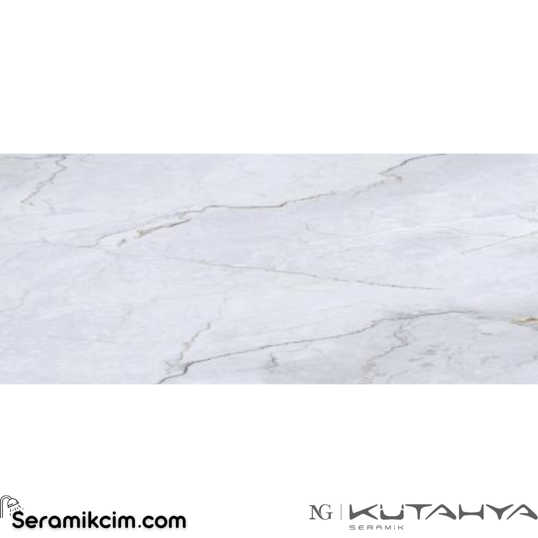 Kütahya Seramik 120x280 Adel Beyaz Parlakak 6mm Fl Rektifiye