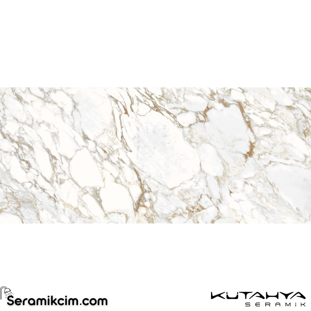 Kütahya Seramik 120x280 Arabescato Gılda Parlak 6 mm Rektifi