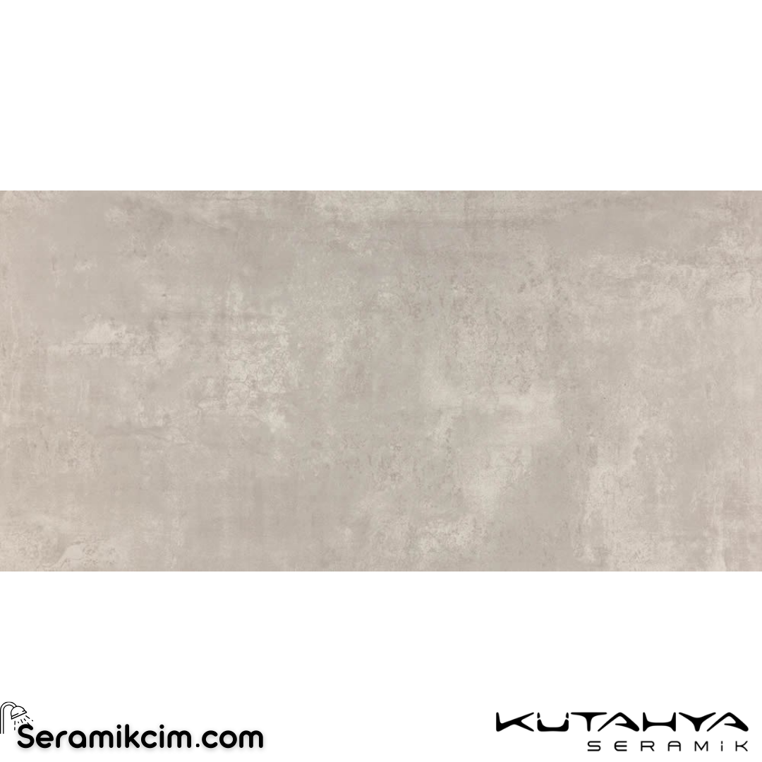 Kütahya Seramik 60x120 Alaska Gri Rektifiye Parlak Nano