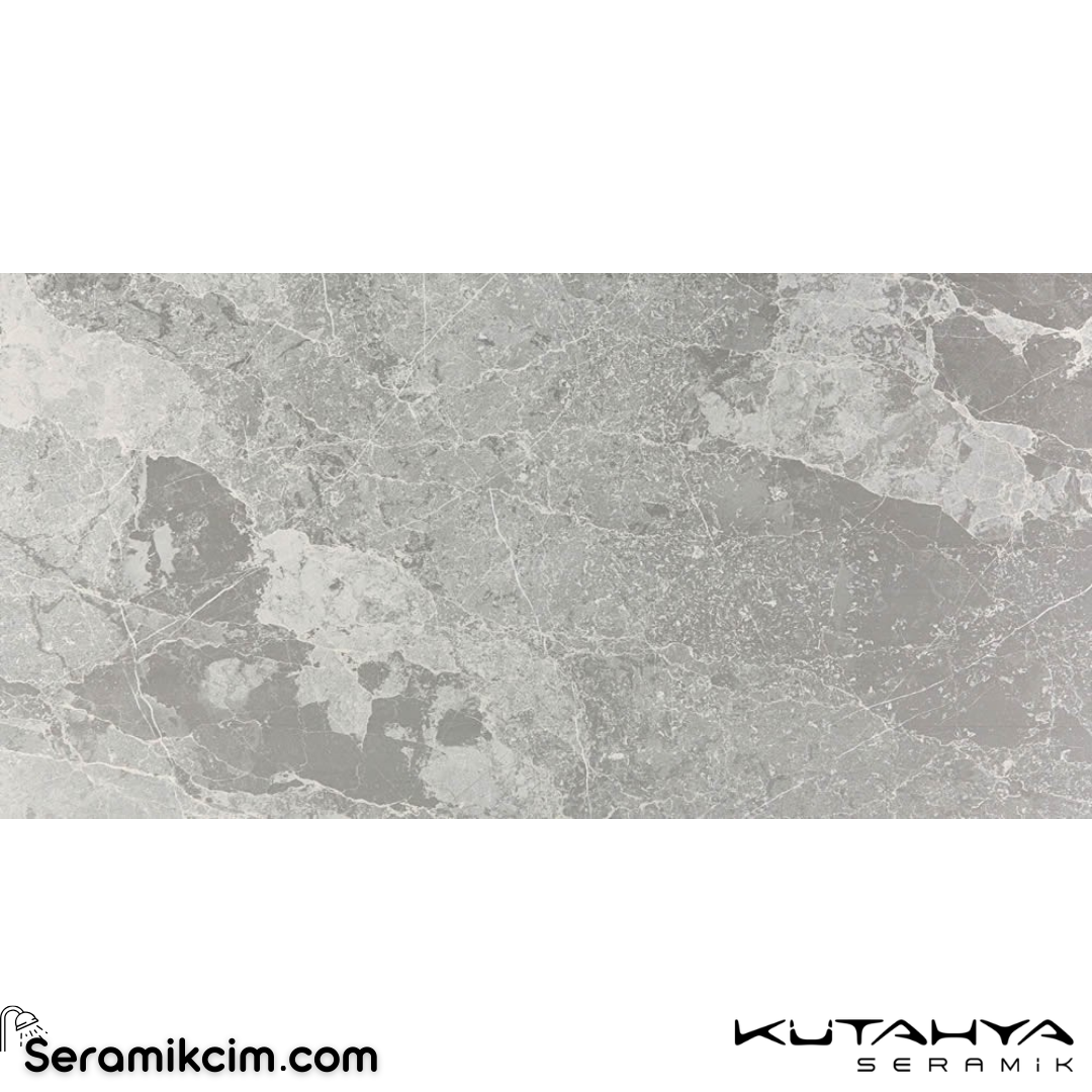 Kütahya Seramik 60x120 Gemstone Açık Gri Rektifiye Lappato
