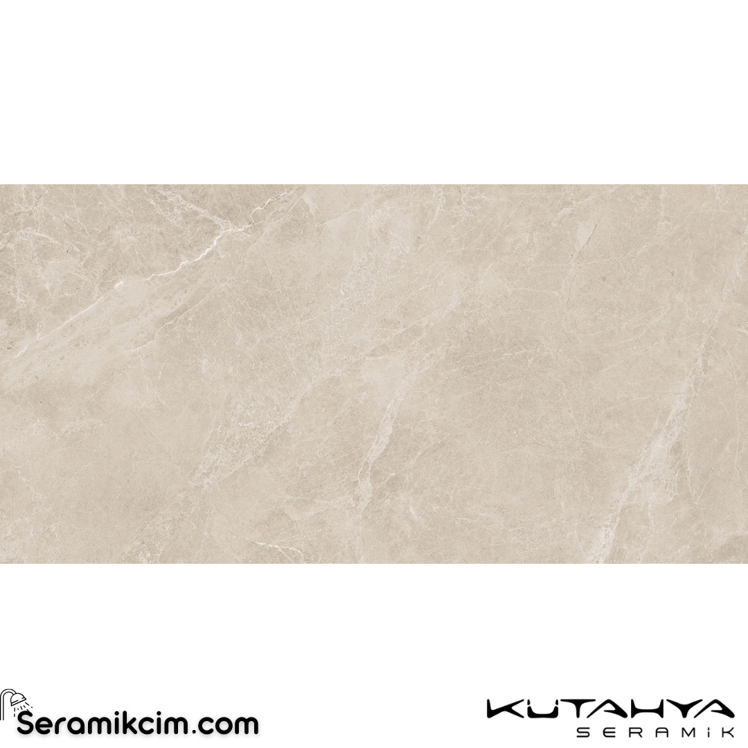 Kütahya Seramik 60x120 Swan Latte Rektifiye Parlak Nano
