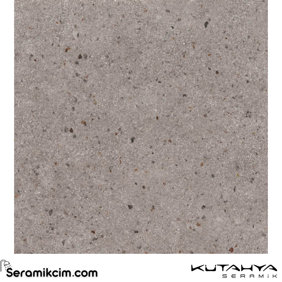 Kütahya Seramik 60x60 Kora Koyu Gri Rektifiye
