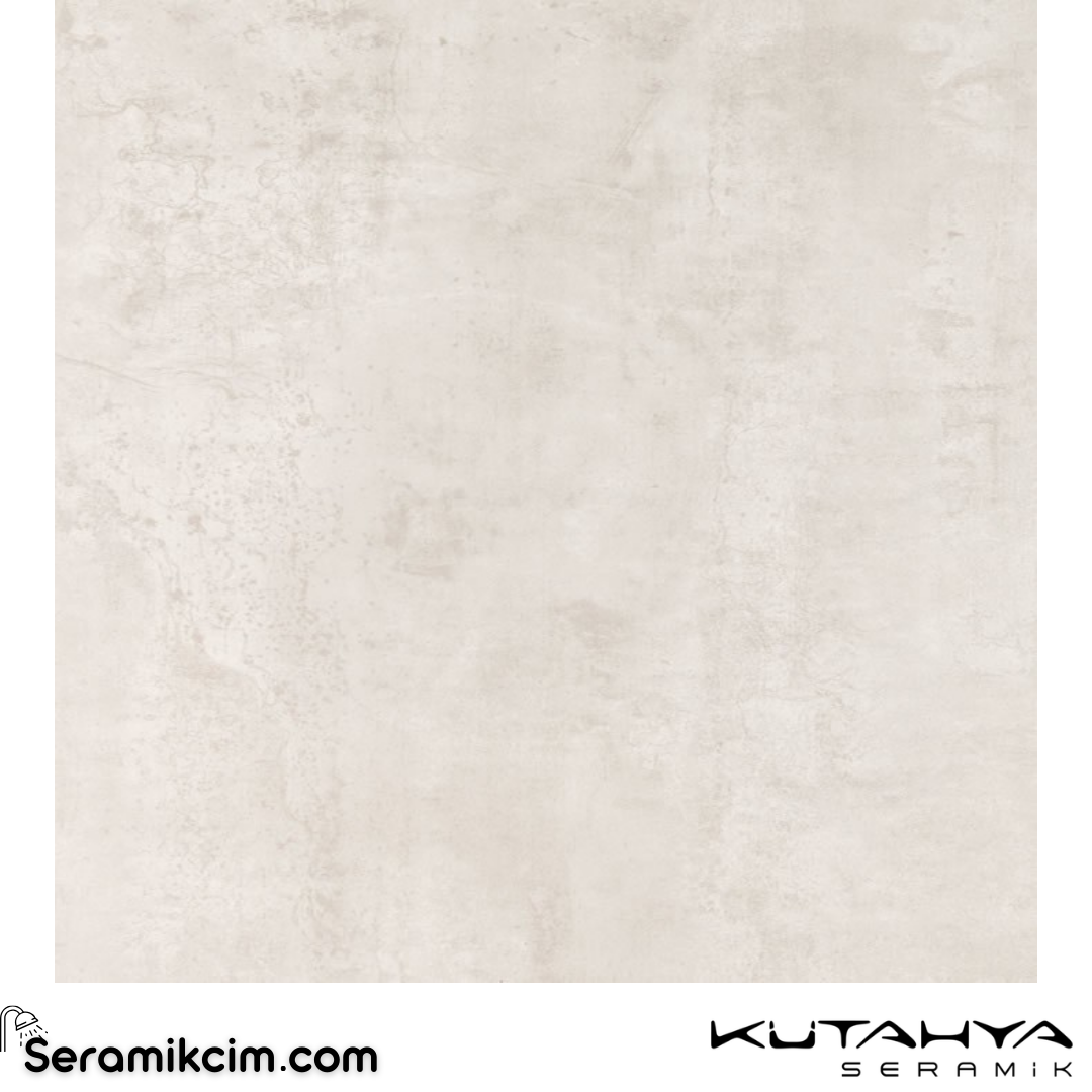 Kütahya Seramik 80x80 Alaska Gri Rektifiye Parlak Nano