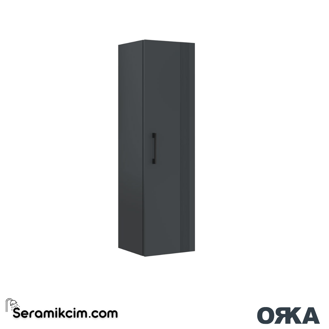Orka Bari 40cm Boy Dolabı (Sağ-Sol) Mat Antrasit - ORK.BYD1181