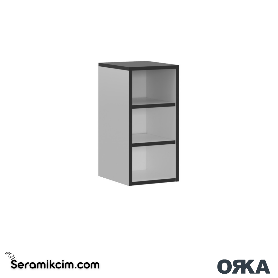 Orka Knidos 30cm Asma Açık Raflı Alt Dolap Ünitesi Beyaz - ORK.BYD1235