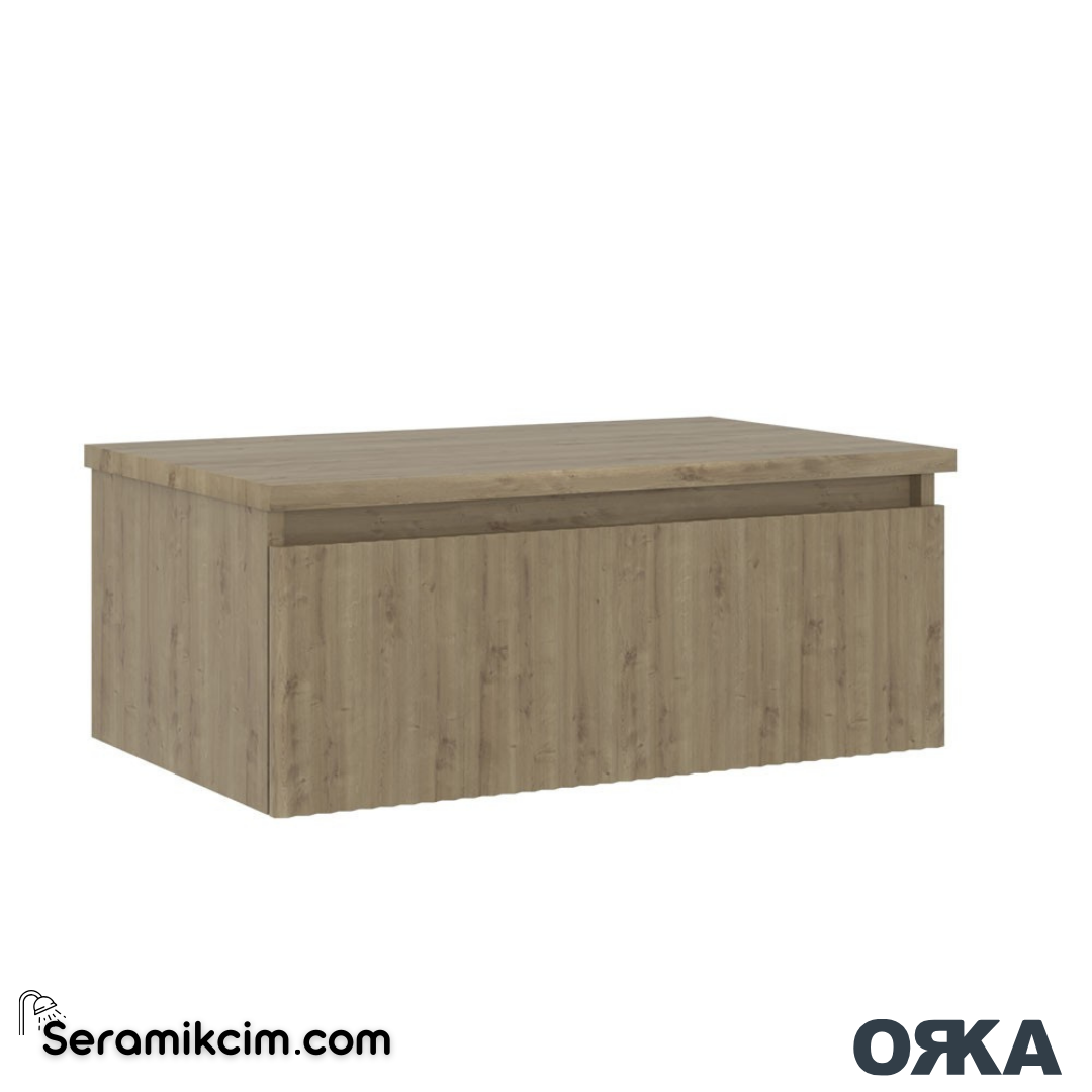 Orka Lentia 80cm Alt Yan Modül Konsol Meşe - ORK.BYD1244