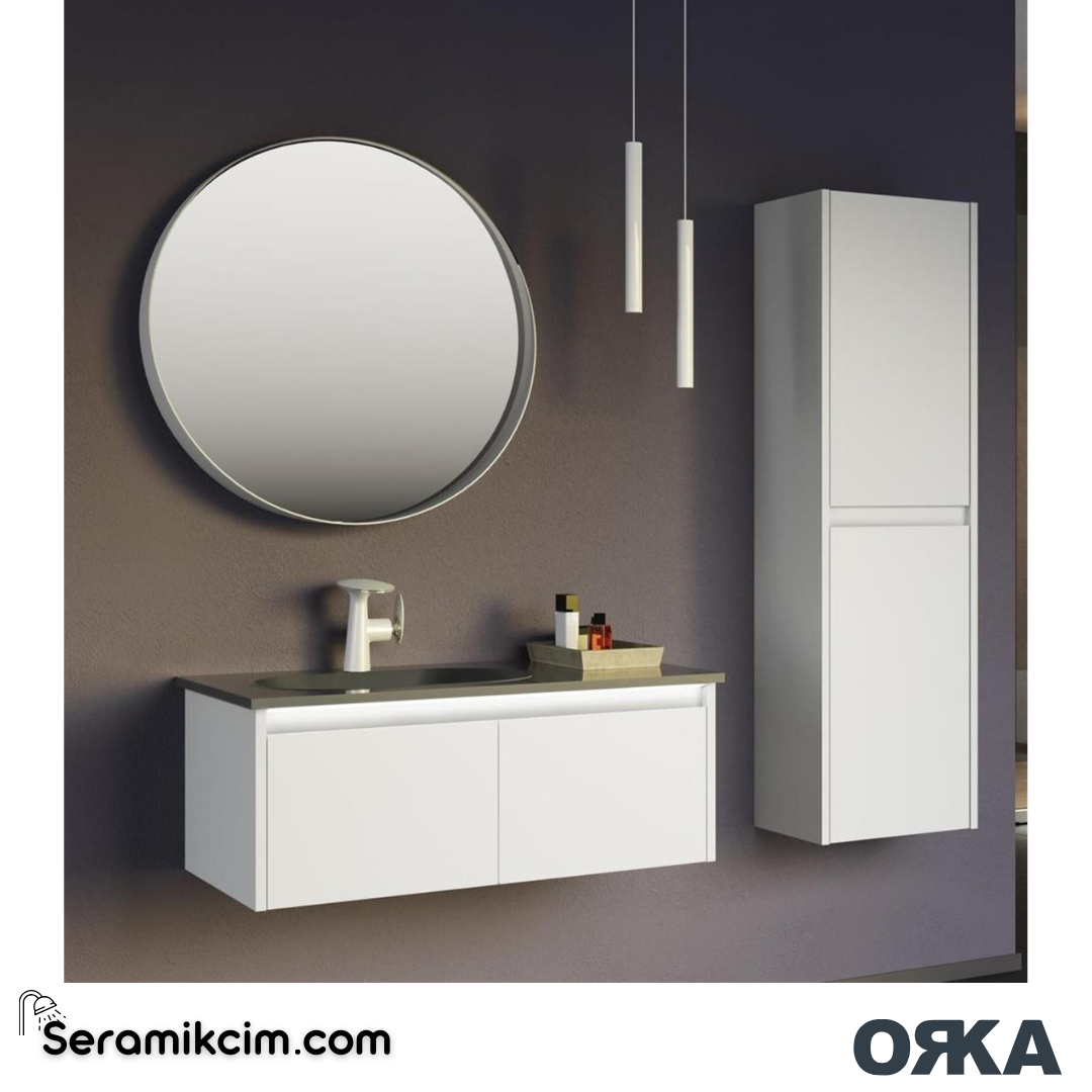 Orka Lisbon 40cm Boy Dolabı (Sağ-Sol) Mat Beyaz - ORK.BYD1120