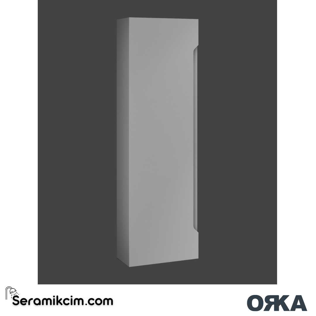Orka Malta 40cm Boy Dolabı (Sağ-Sol) Mat Gri - ORK.BYD1128