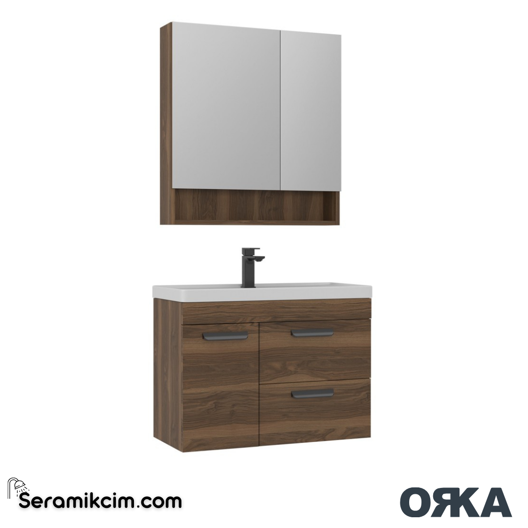Orka Nova 80cm Banyo Dolabı Set Ella - ORK172.80.03.TKM
