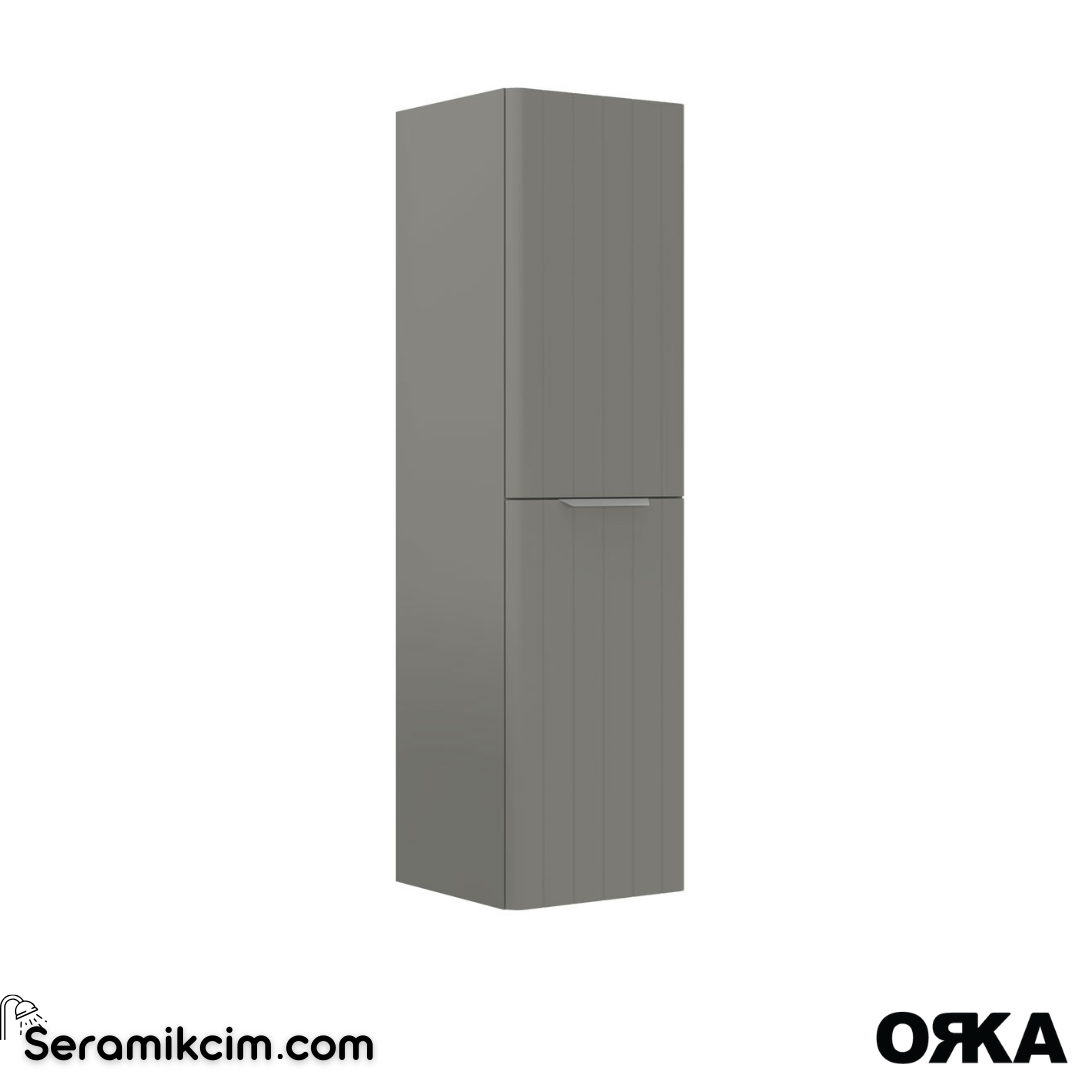 Orka Procida 40cm Boy Dolabı Sağ (Krom Detay) Mat Kaşmir
