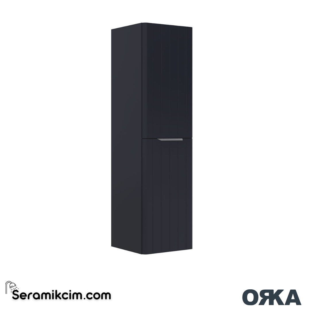 Orka Procida 40cm Boy Dolabı Sağ Mat Soft Lacivert - ORK.BYD1149